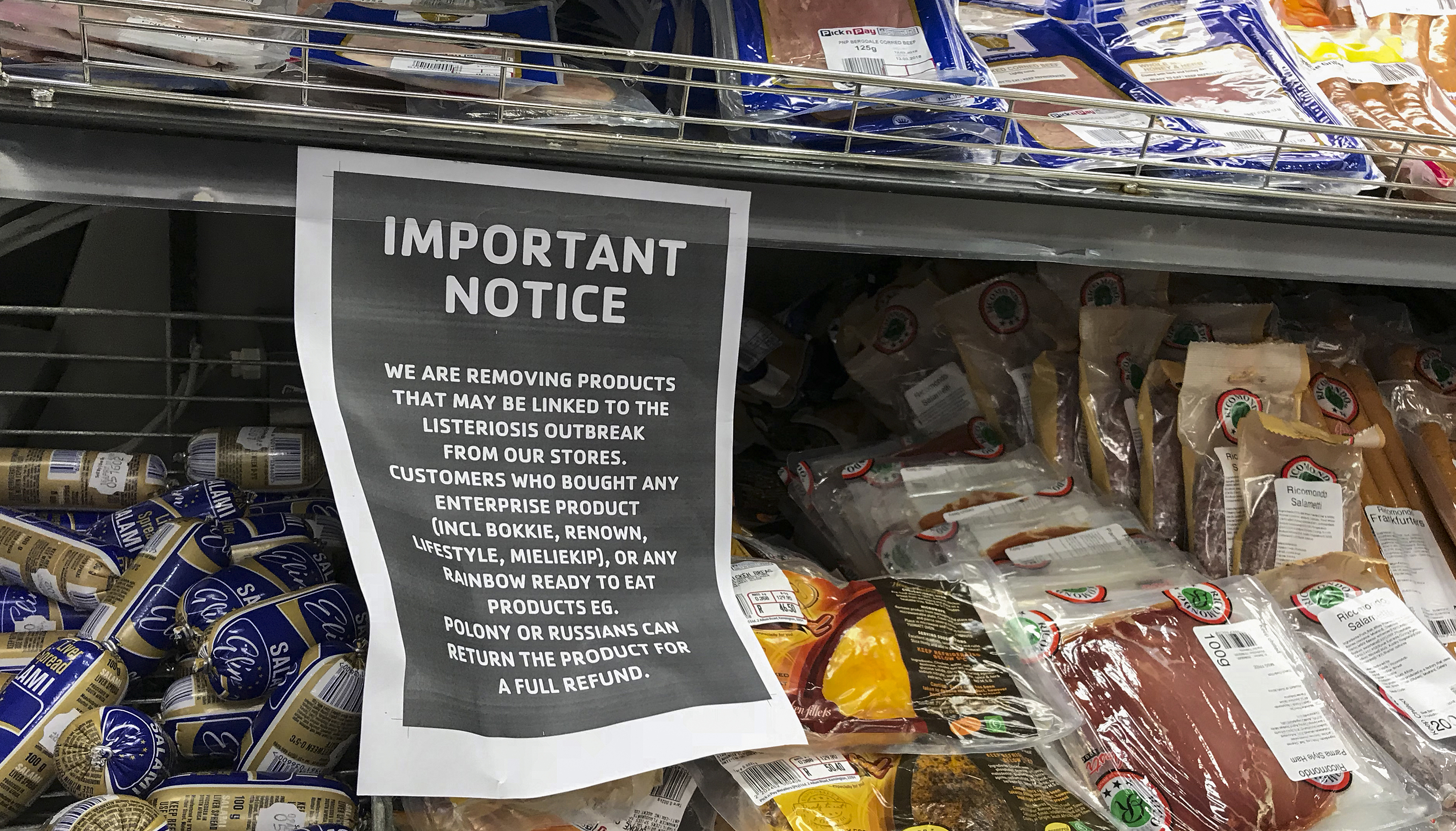 Tough questions after listeriosis – are SA health control measures up to standard?