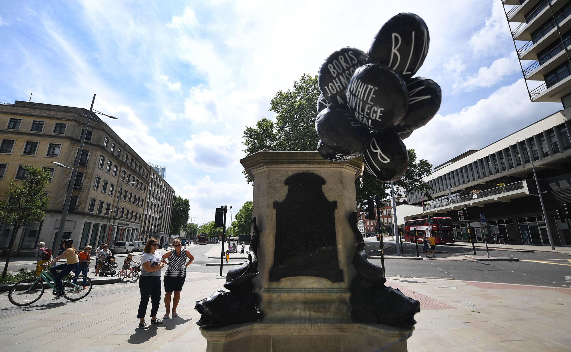 Edward Colston statue pulled down by protesters in Bristol