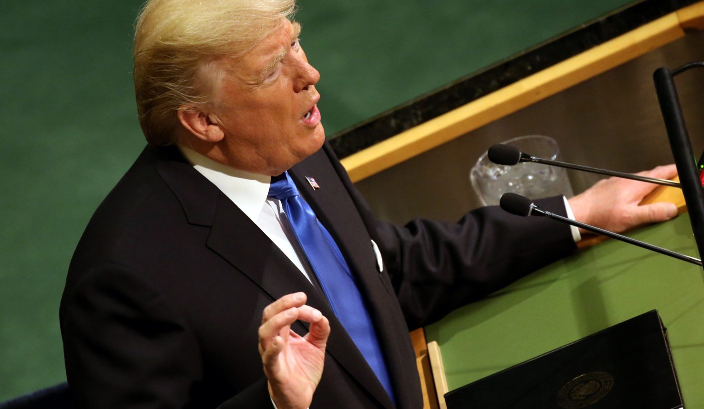 US: Elton Don* goes to the UN. Attacks enemies. Tweets