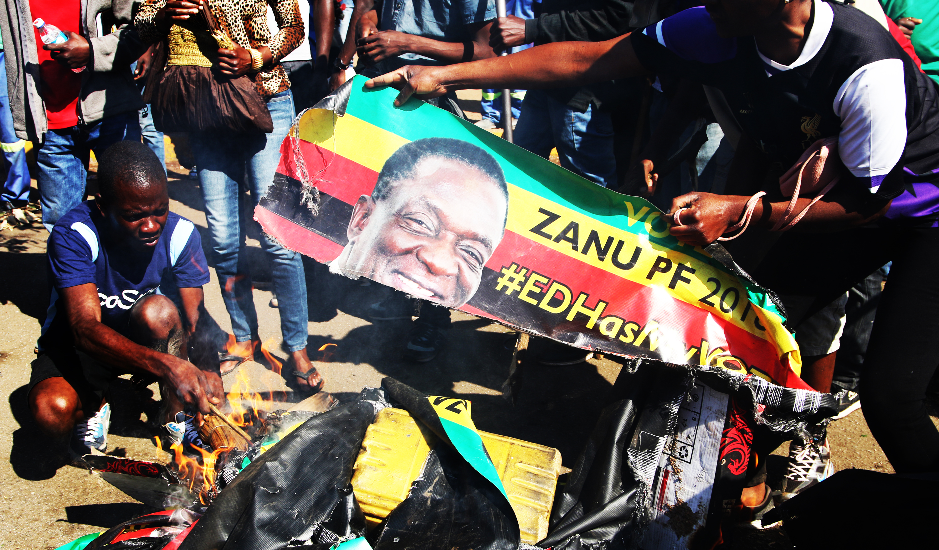 President Mnangagwa blames opposition MDC Alliance for ‘aiding and abetting’ post-election chaos