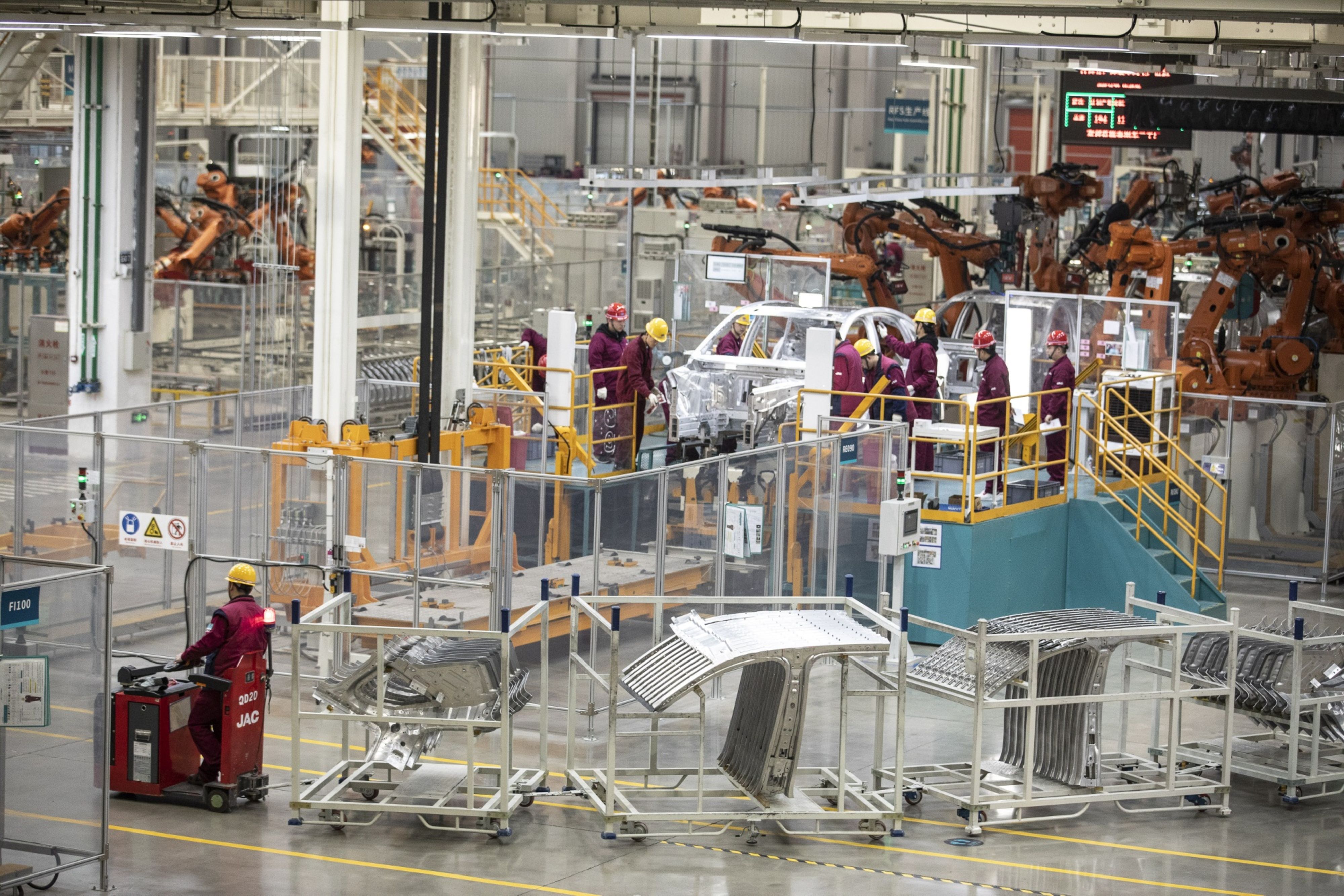 Media Tour of Nio Inc. Electric Vehicle Production Plant