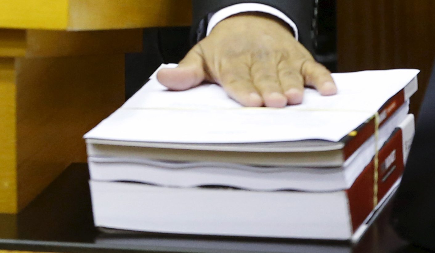 South Africa's Finance Minister Pravin Gordhan delivers his 2016 budget address to the parliament in Cape Town