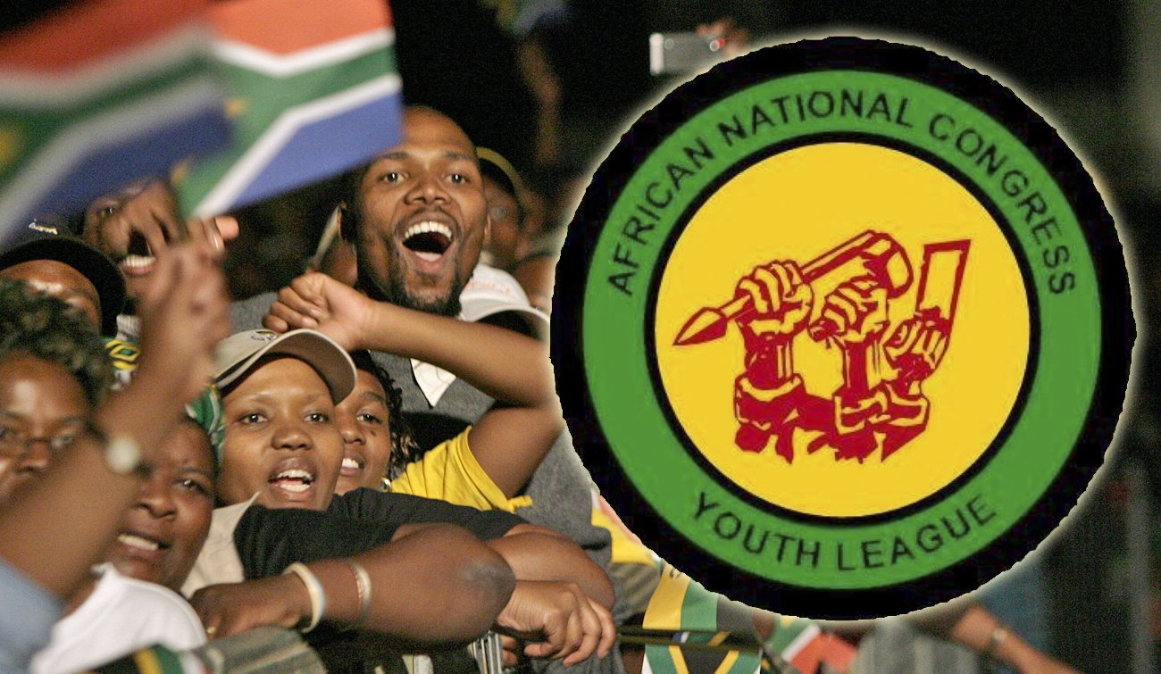ANC supporters celebrate during victory celebrations at Nasrec in Johannesburg