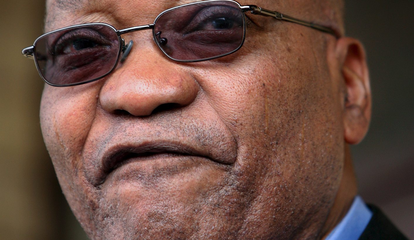 South Africa's ruling African National Congress (ANC) president Jacob Zuma addresses pupils on their first day back to school in Soweto, South Africa