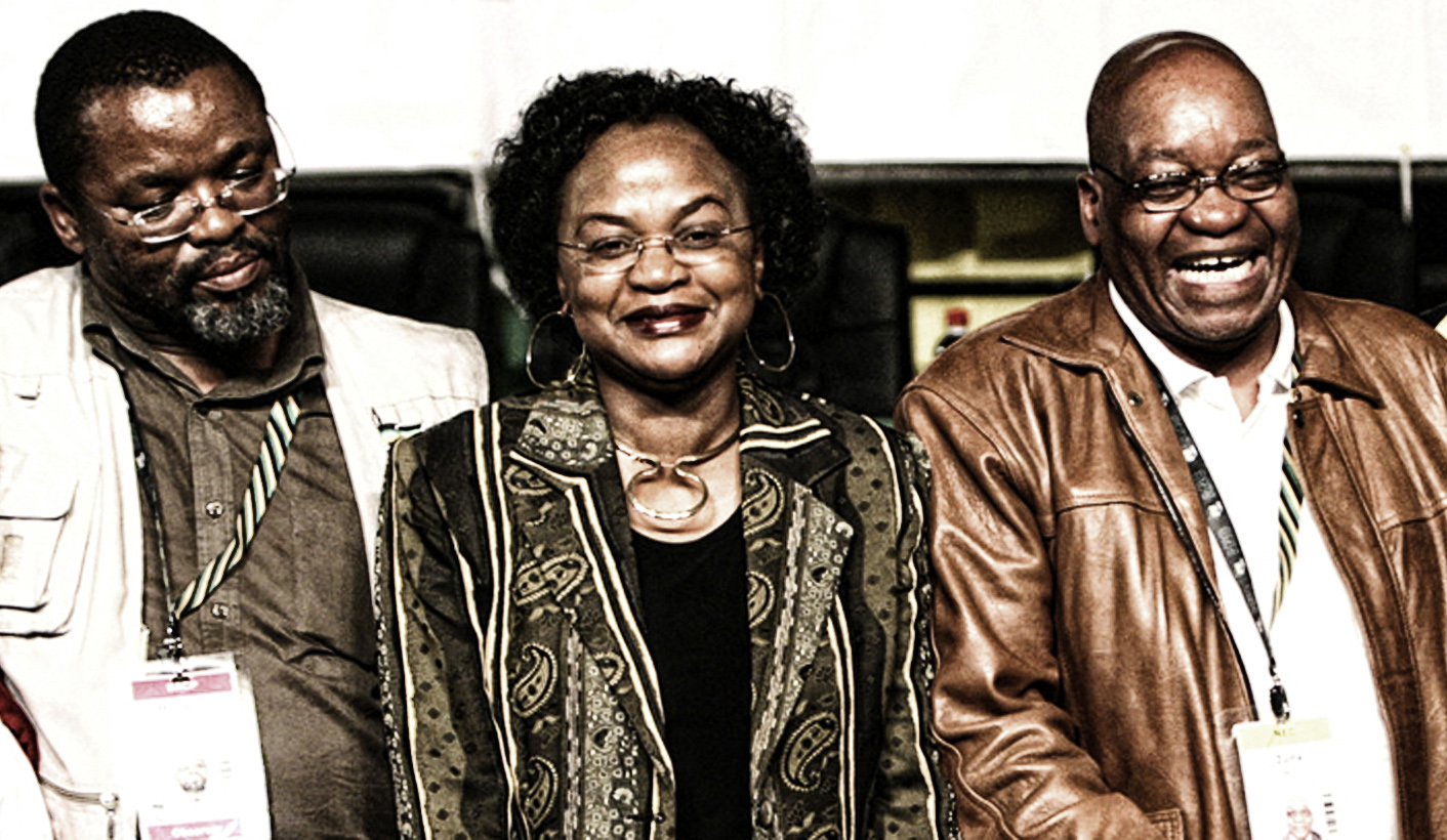 The newly elected top six-members of the ANC pose in Polokwane