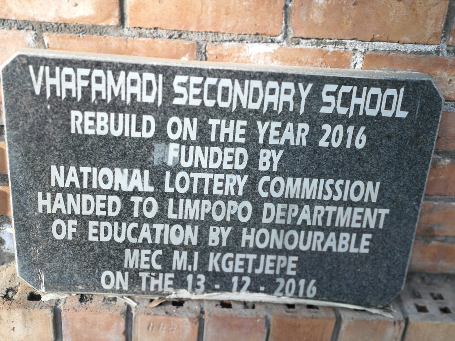 Lottery money goes to waste as school falls apart