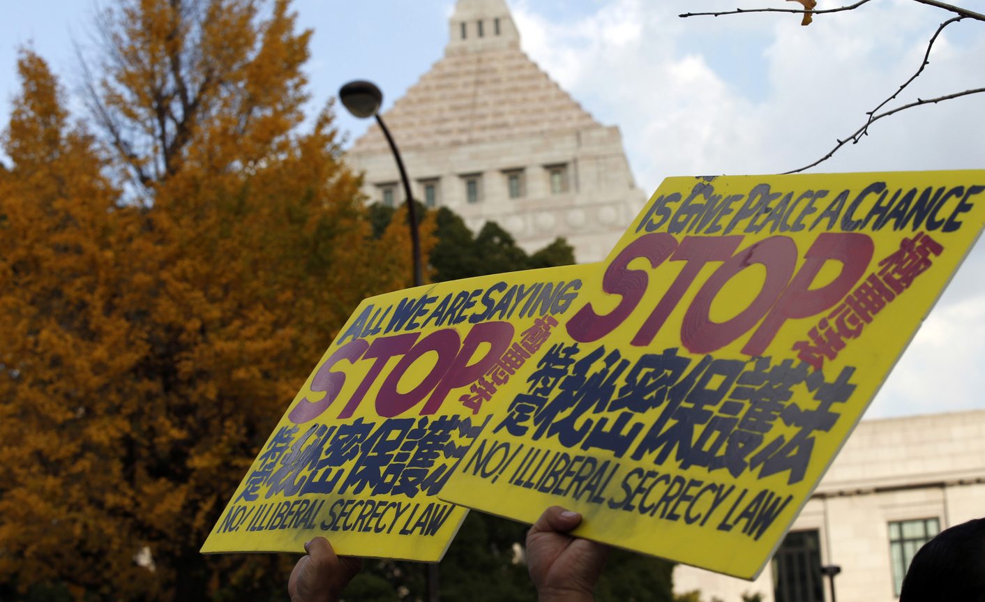 Japan moves to enact strict secrecy act despite press freedom fears