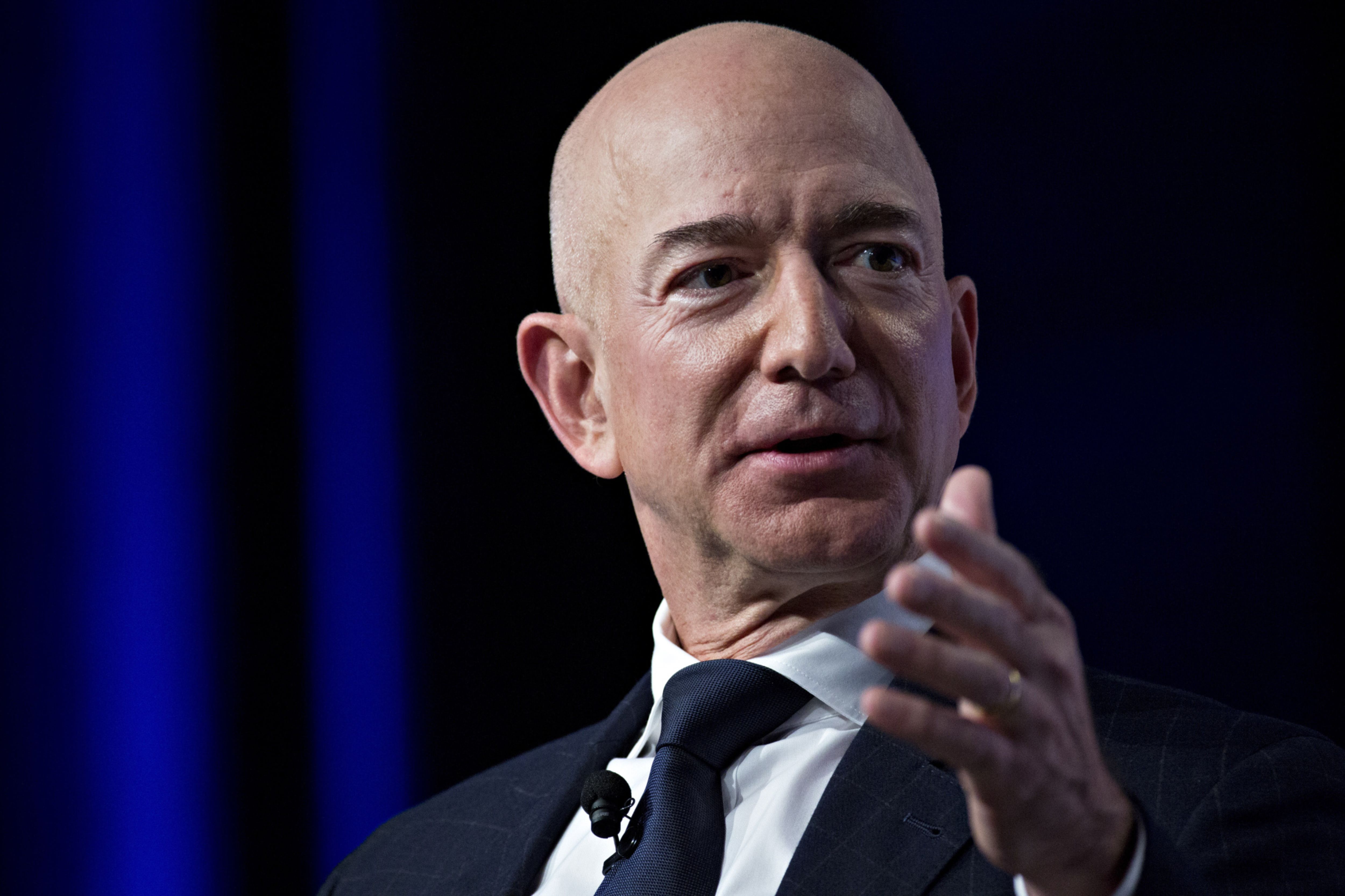 Amazon CEO Jeff Bezos Speaks At Air Force Association Air, Space &amp; Cyber Conference