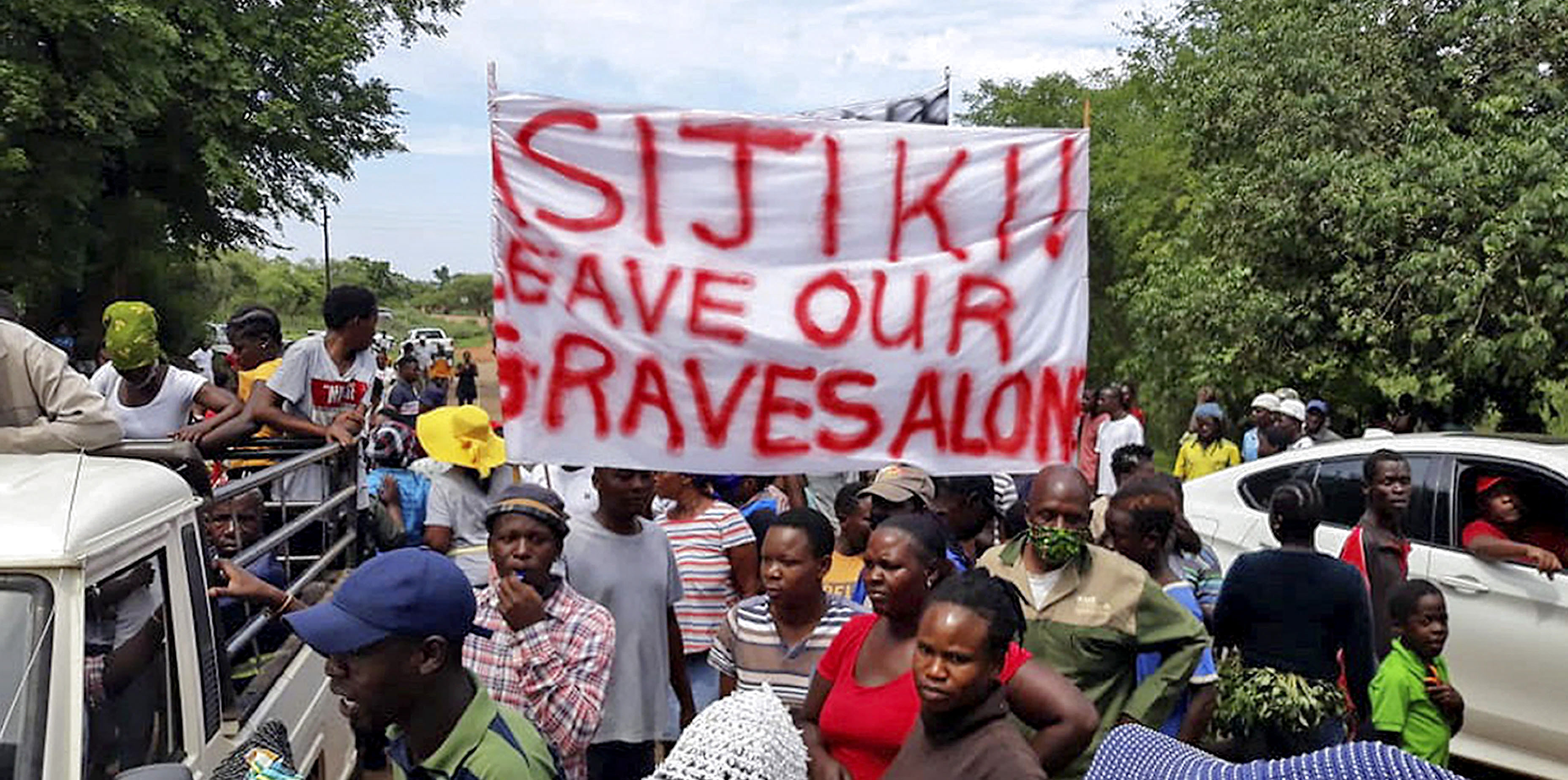 Uproar after alleged illegal sand miners dig up graves