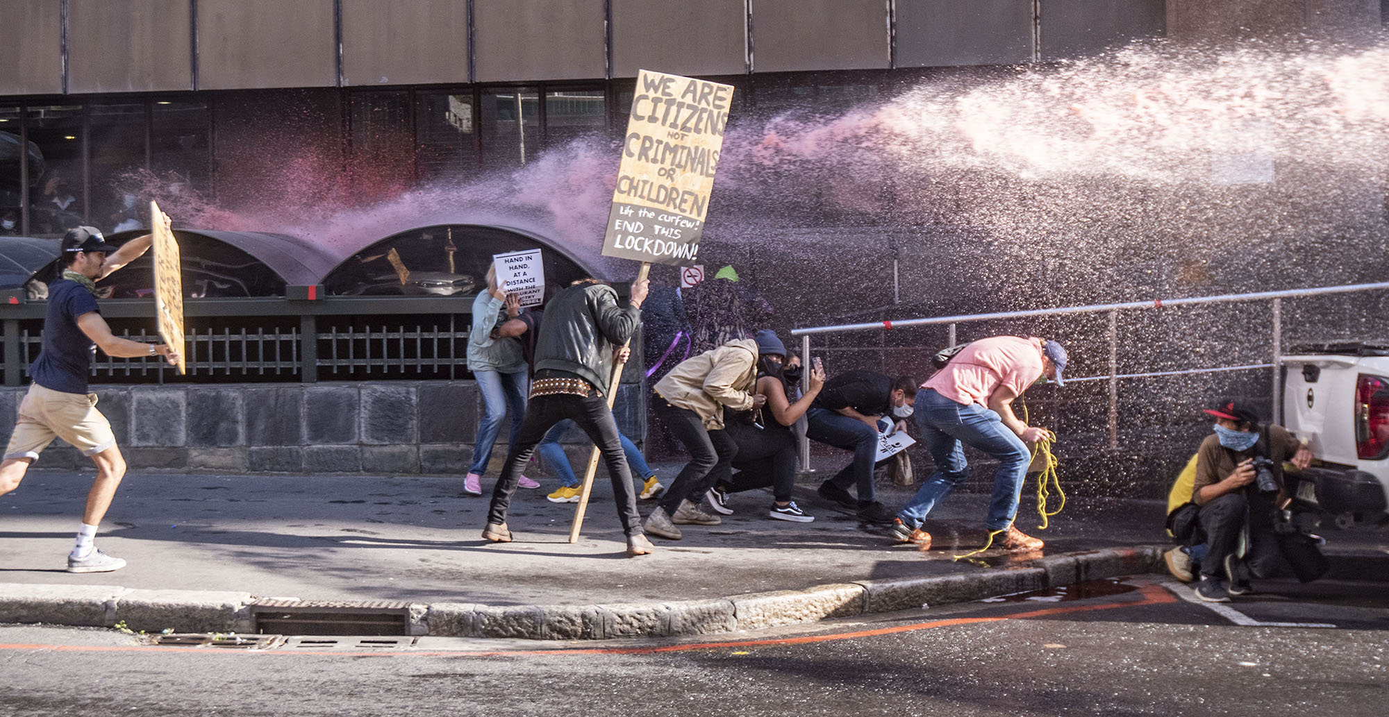 SAPS water cannons near Parliament as Cele talks tough on lockdown policing and GBV