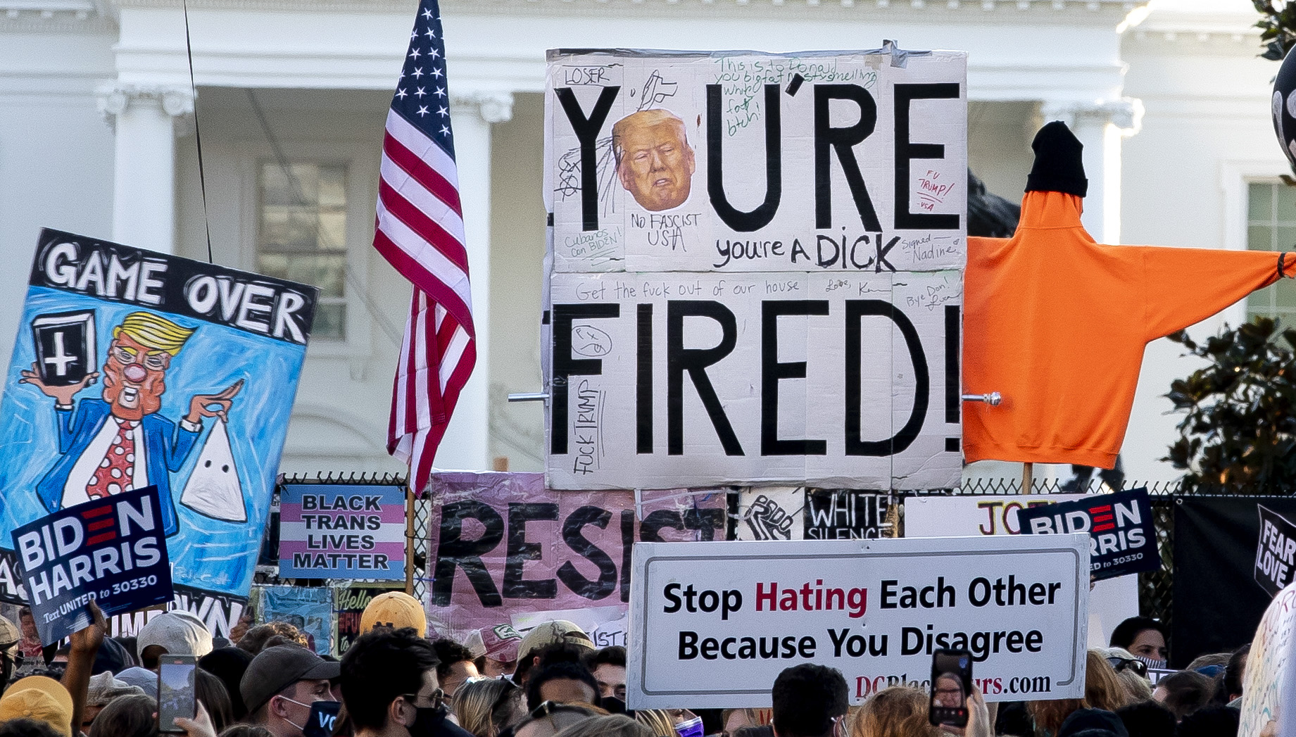 Election 2020 reactions in Washington, DC
