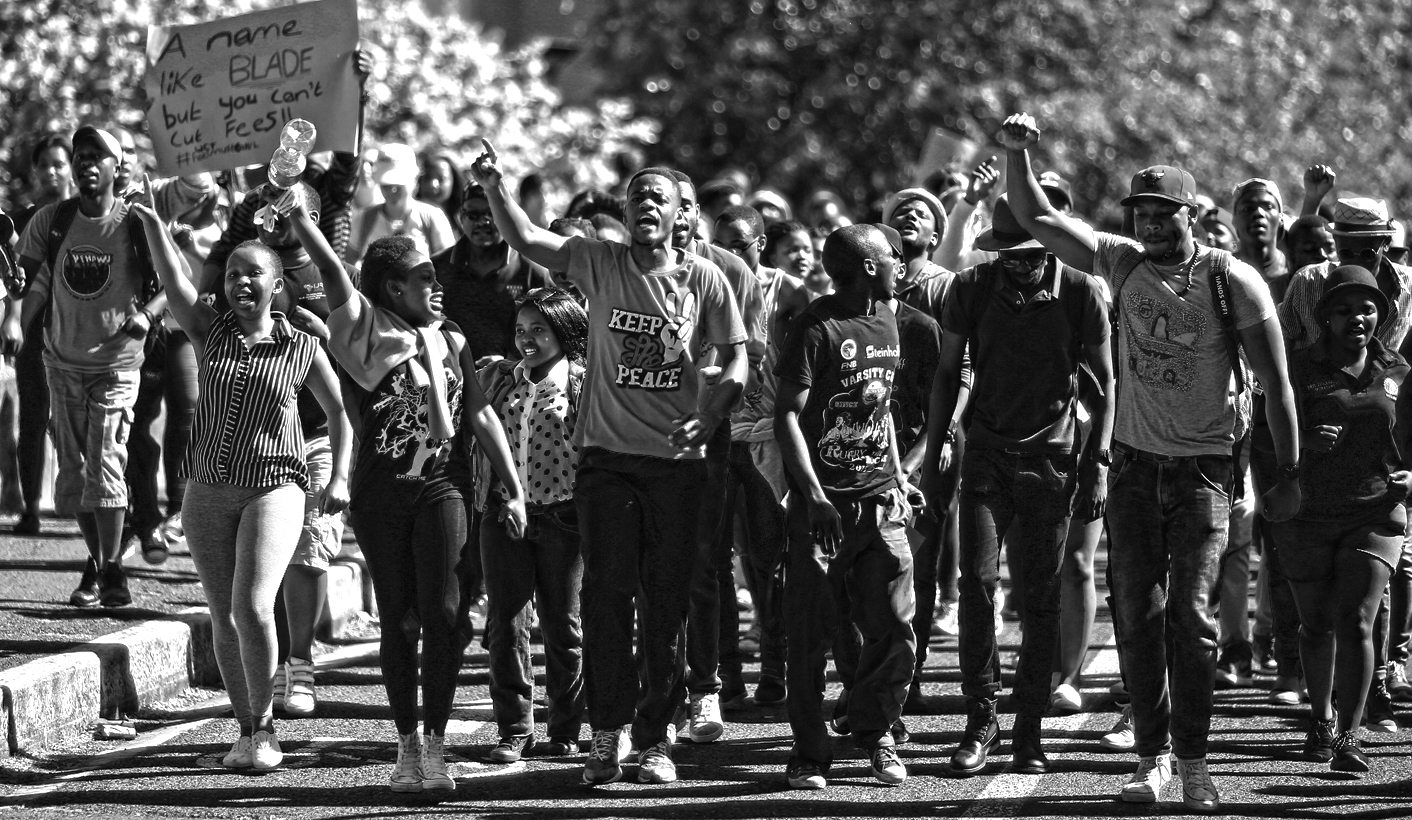 Student protests against rise in fees