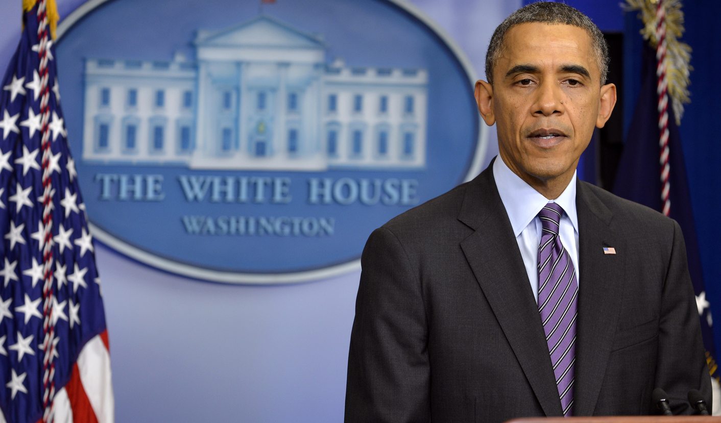 U.S. President Obama makes remarks on the passing of former South African President and Nobel Peace Prize Laureate Mandela, at the White House in Washington
