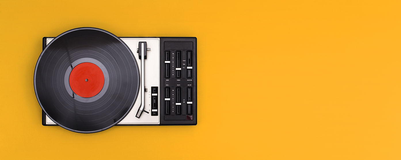 retro record player