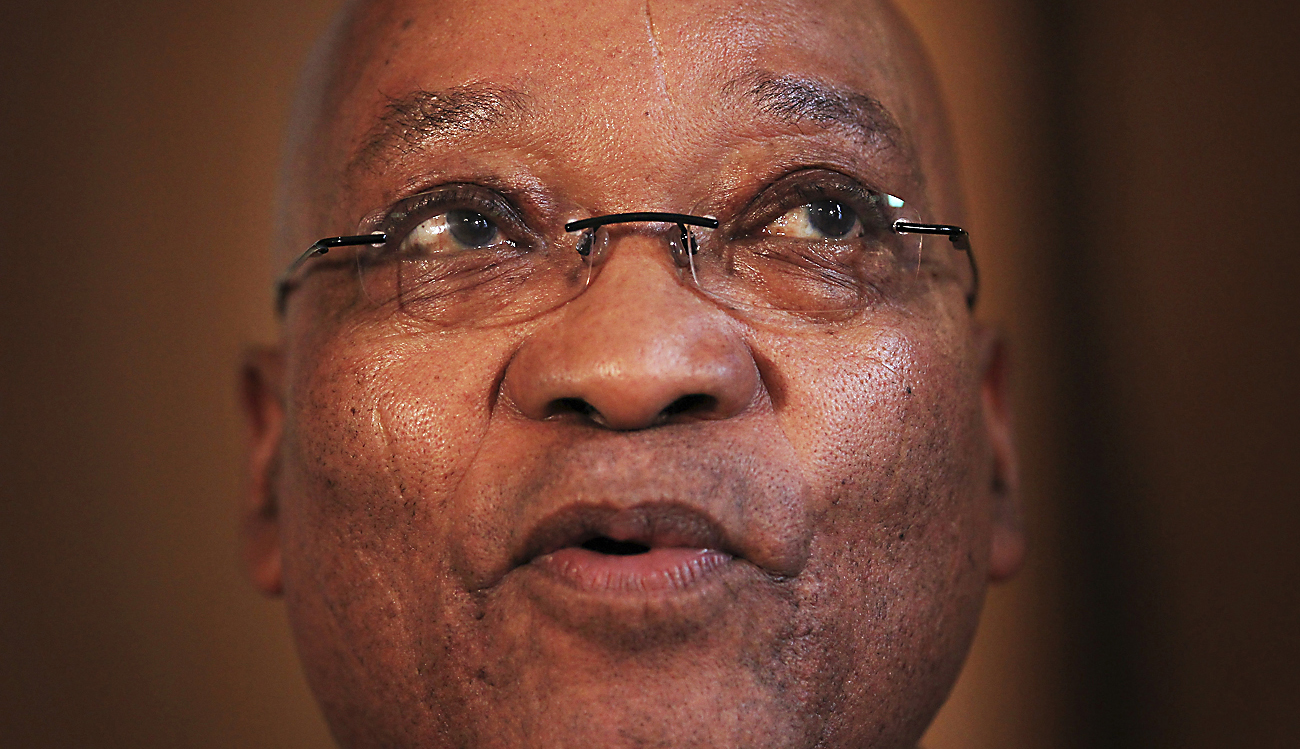 South African President Jacob Zuma speaks during a news conference in number 10 Downing Street in London