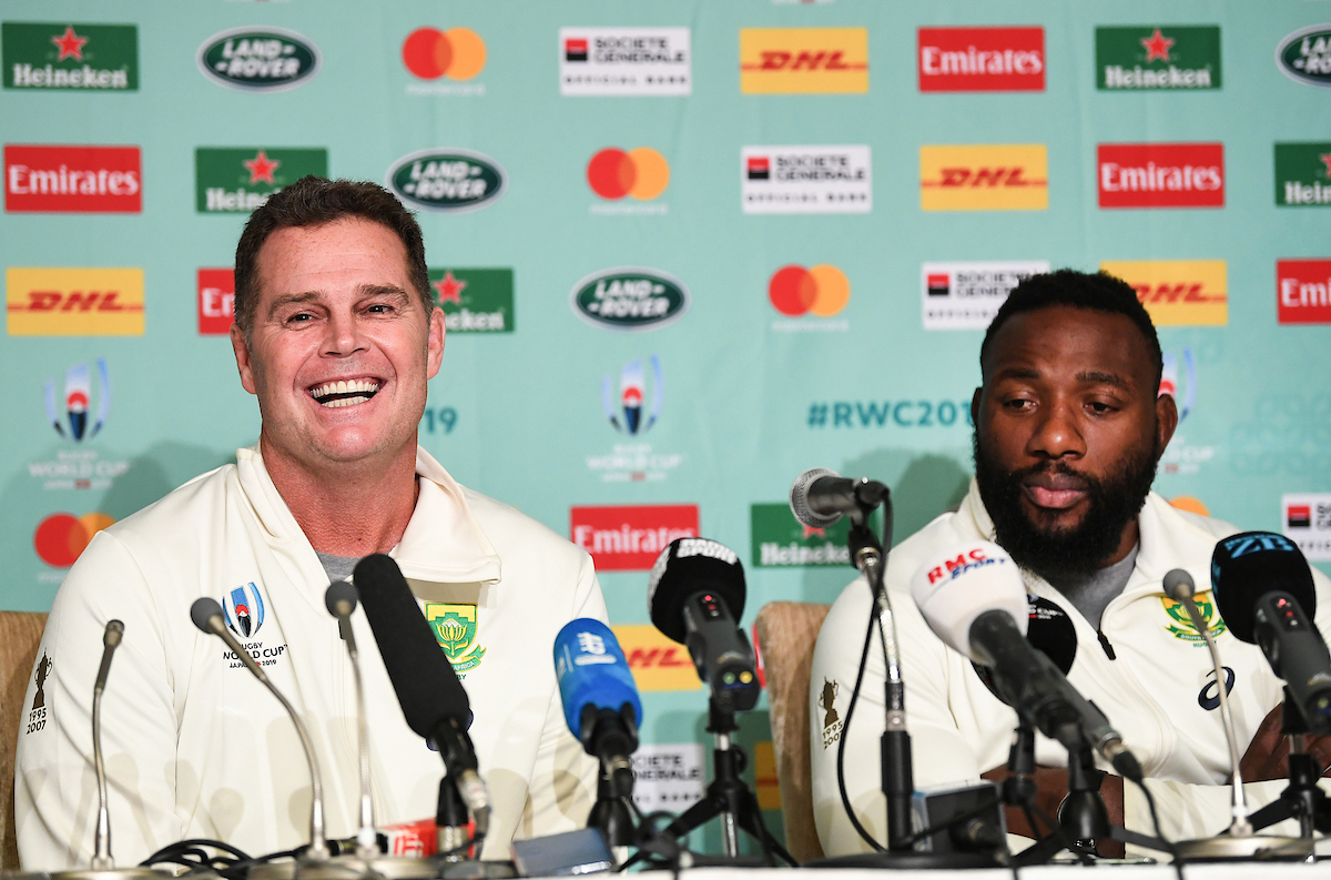 Rugby - 2019 Rugby World Cup - South Africa Press Conference - Pool B - Keio Plaza Hotel - Tokyo - Japan