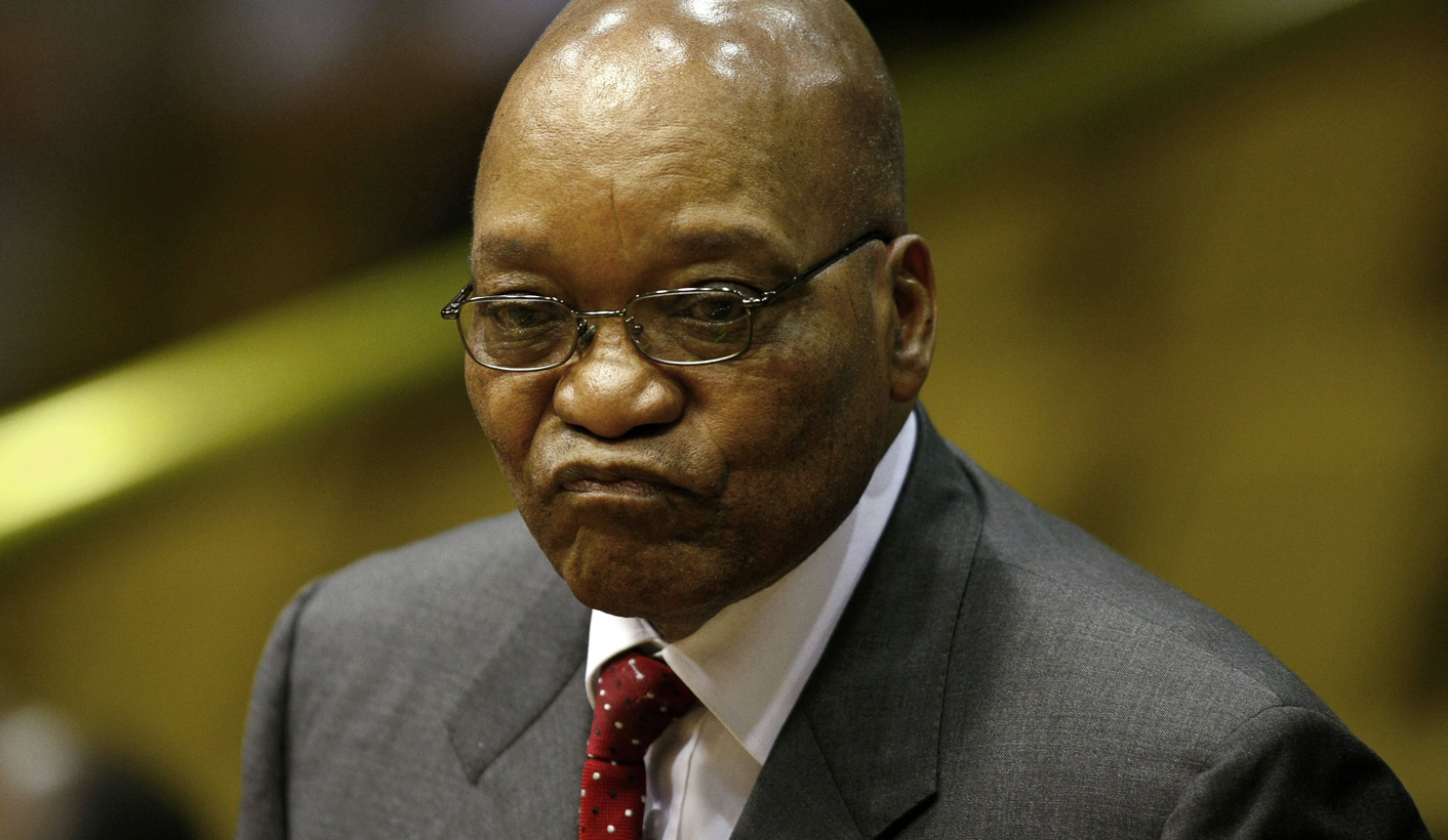 ANC president Jacob Zuma looks on at the National Assembly in Cape Town