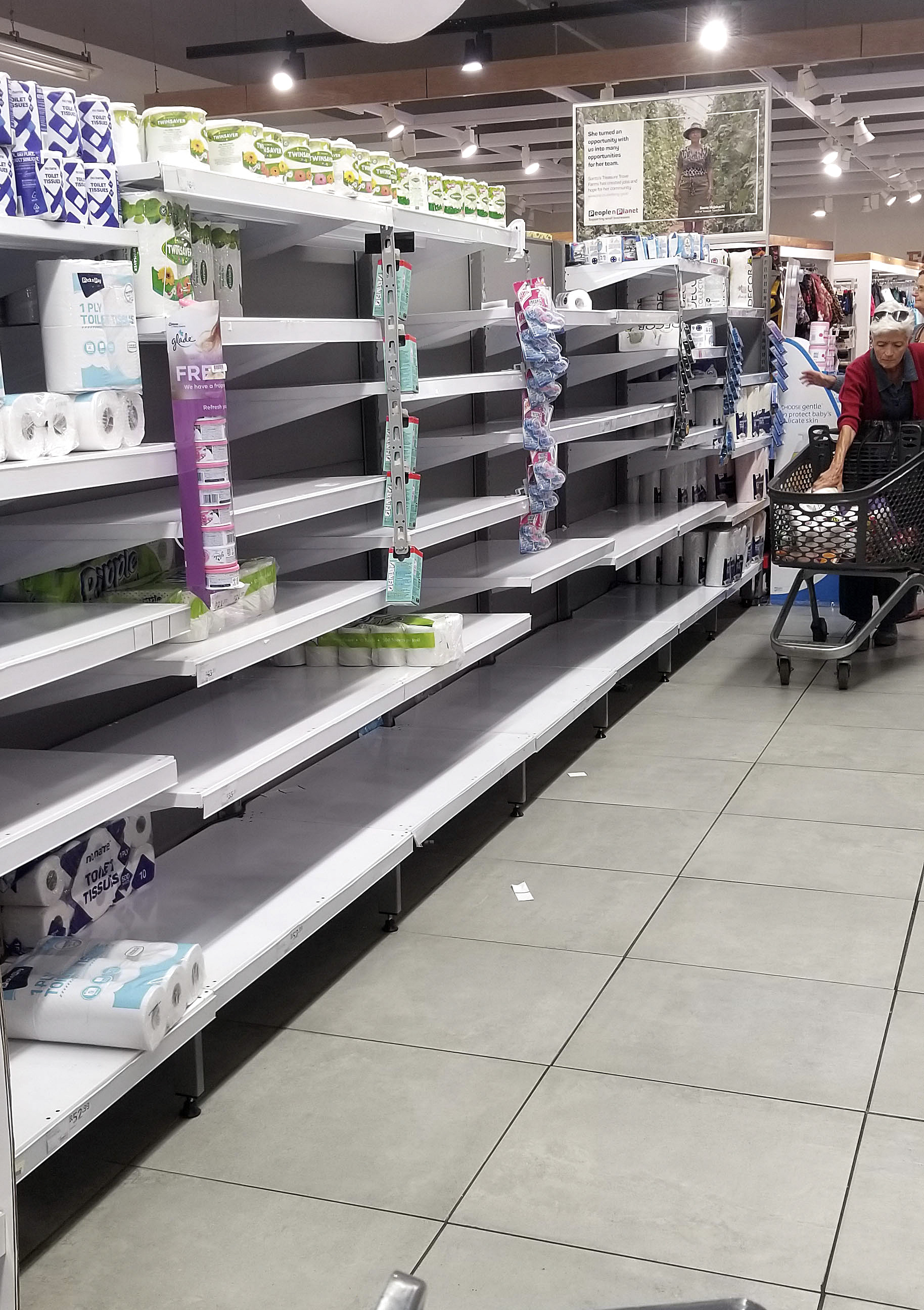 Supermarkets stripped of essential products as State of National Disaster kicks in