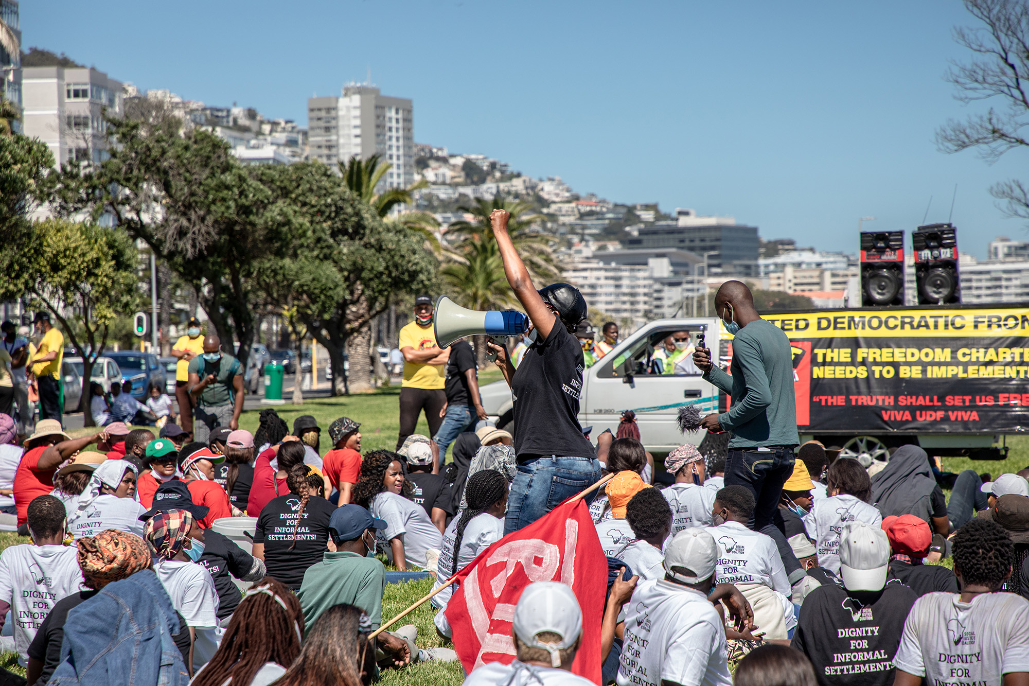 Residents of Cape Town's informal settlements march for housing, water and sanitation