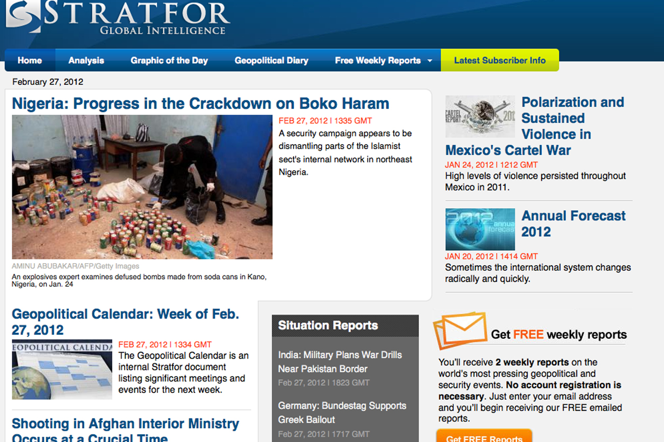 George Friedman & Stratfor, WikiLeaks' newest victims