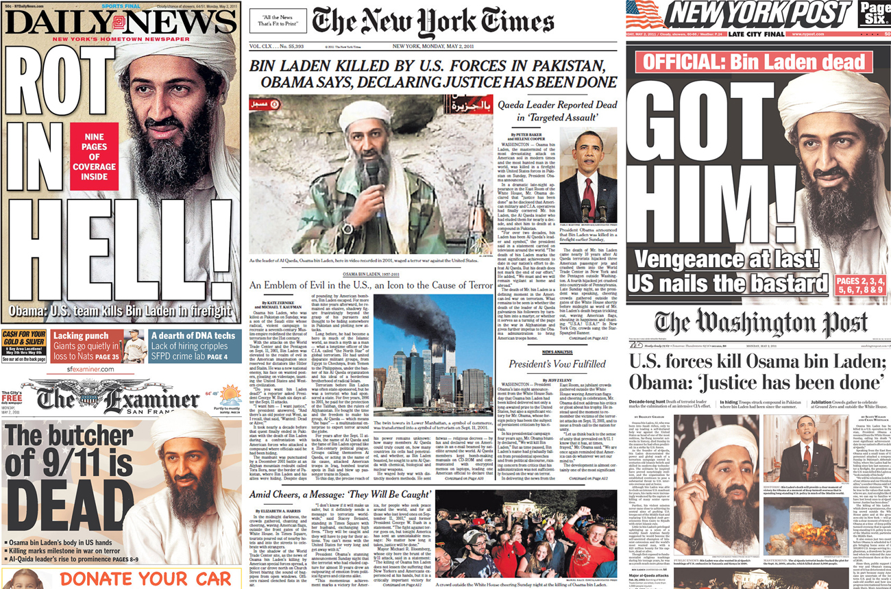 Osama's death gives life to ailing US print media