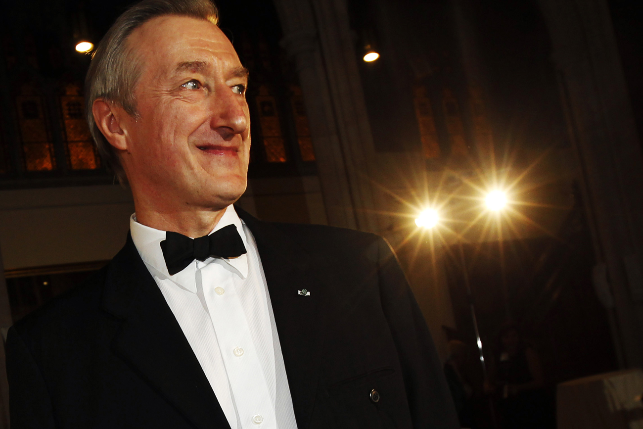 British author Julian Barnes smiles after winning the 2011 Man Booker Prize for Fiction  with his book "The Sense of an Ending" at the Guildhall in London