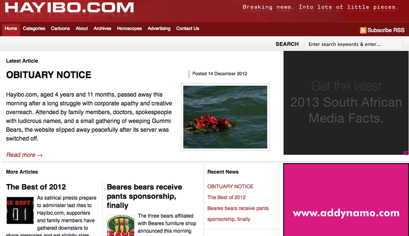 Hayibo: End of an era