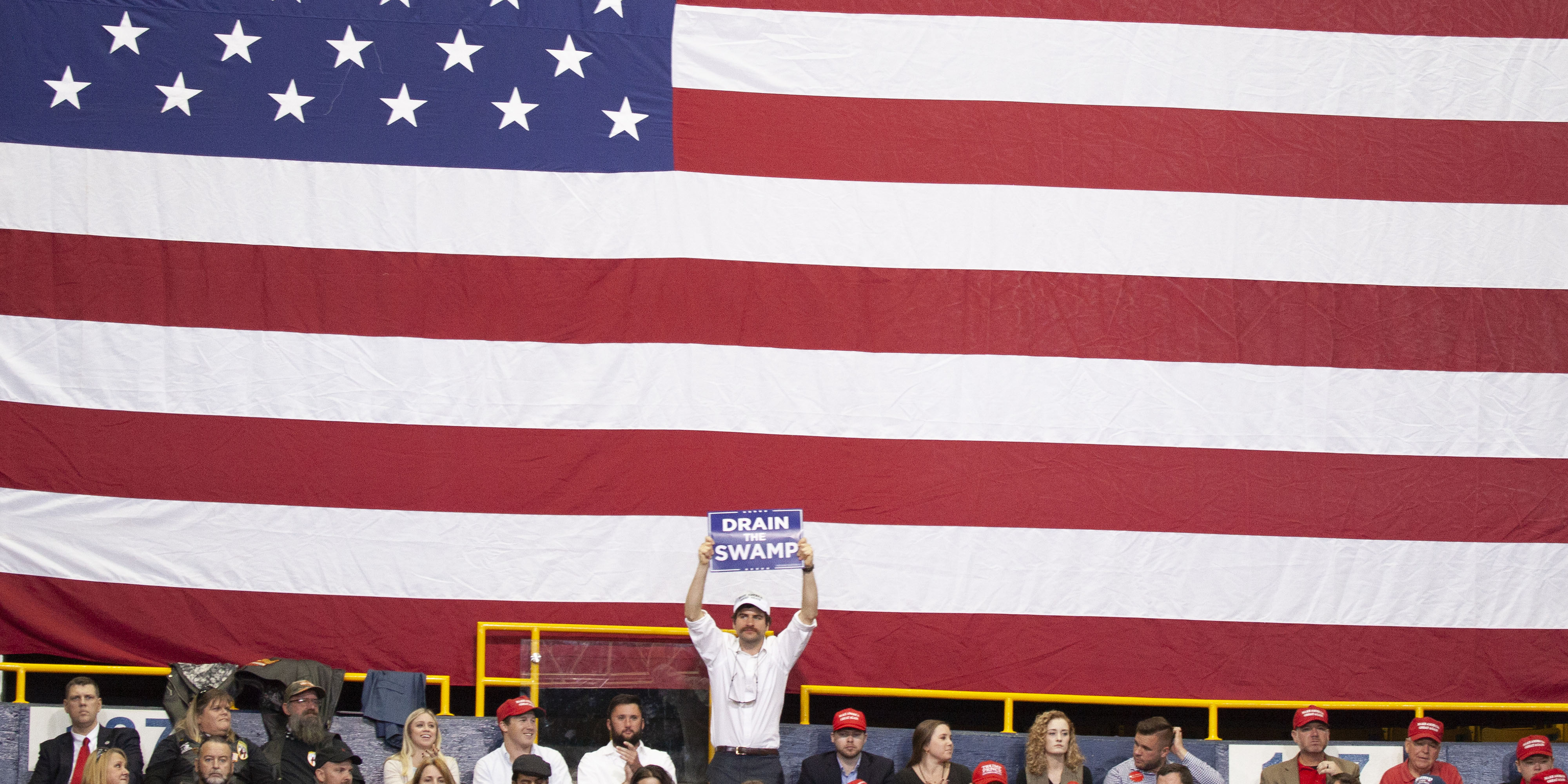 Supporting rally for Marsha Blackburn for US Senate seat in Tennessee