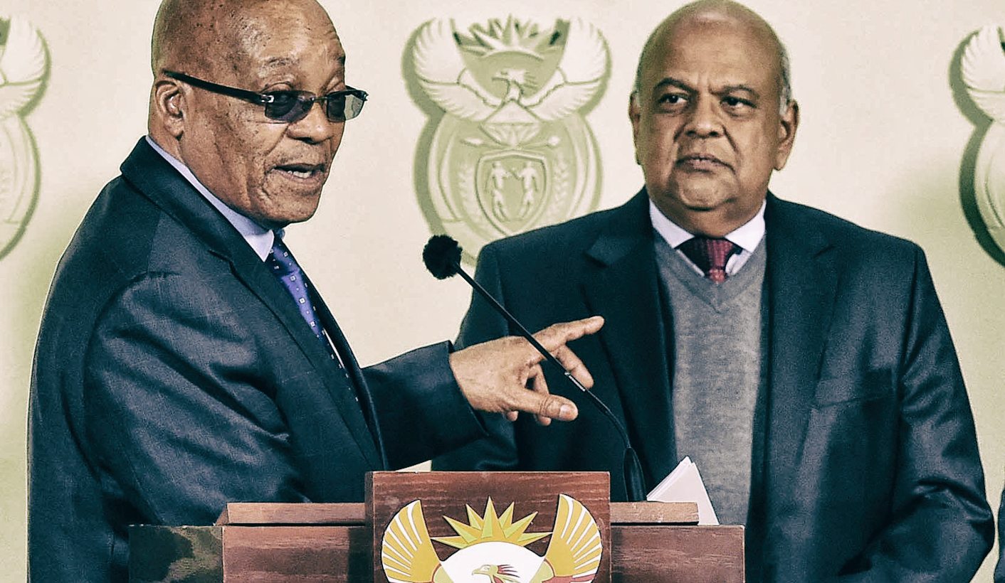 President Jacob Zuma during a media briefing after a meeting wit