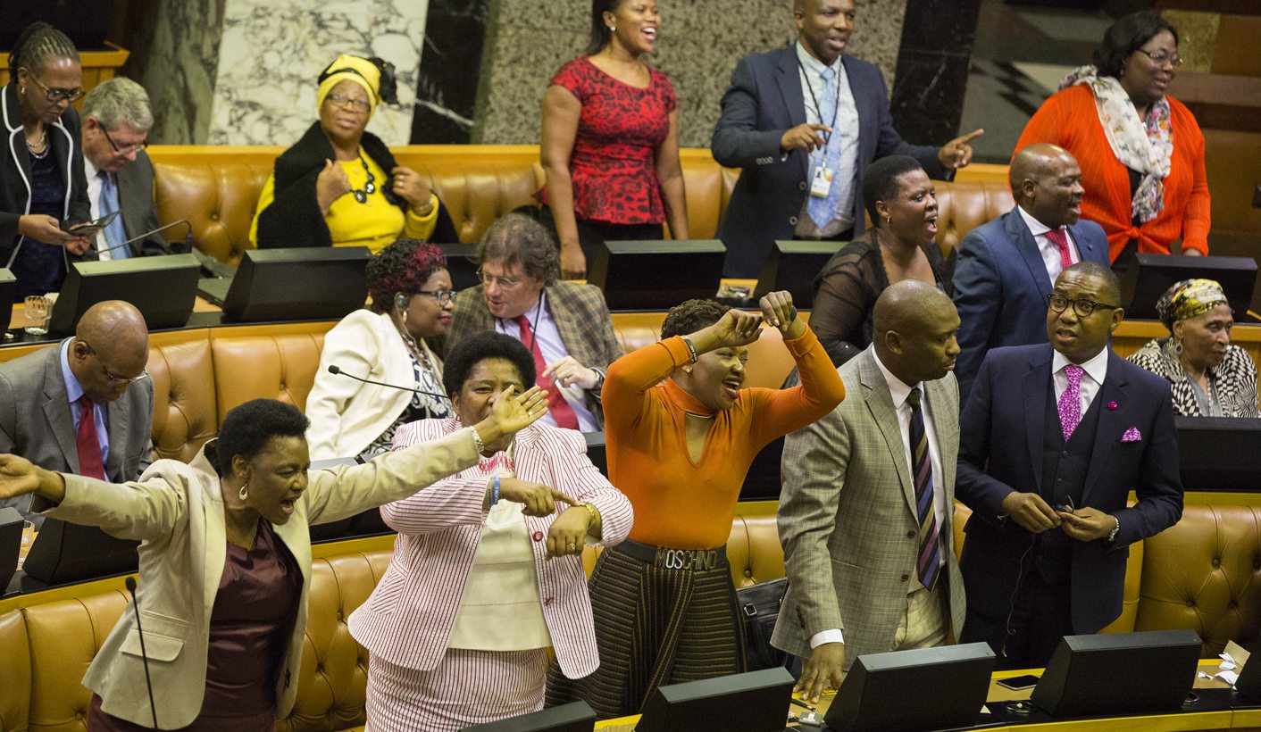 No Confidence Motion in President Zuma debated in parliament