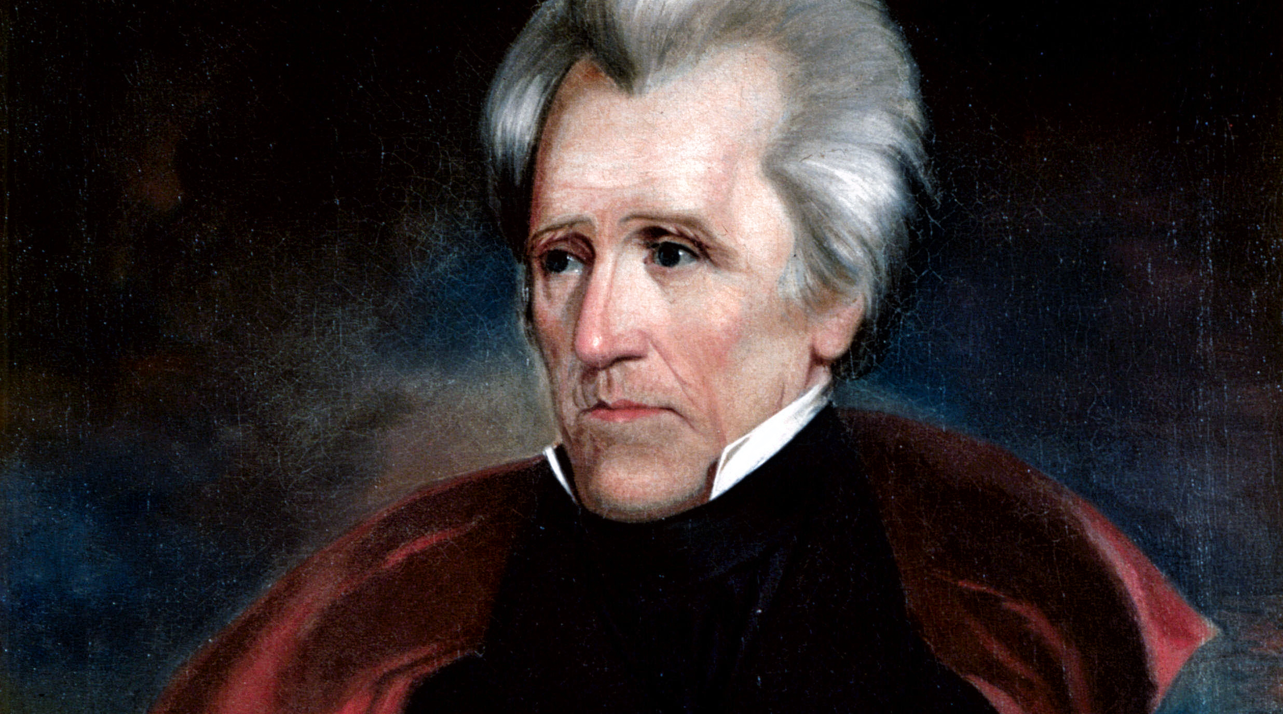 The 19th century populist president on the wall of The Donald’s Oval Office