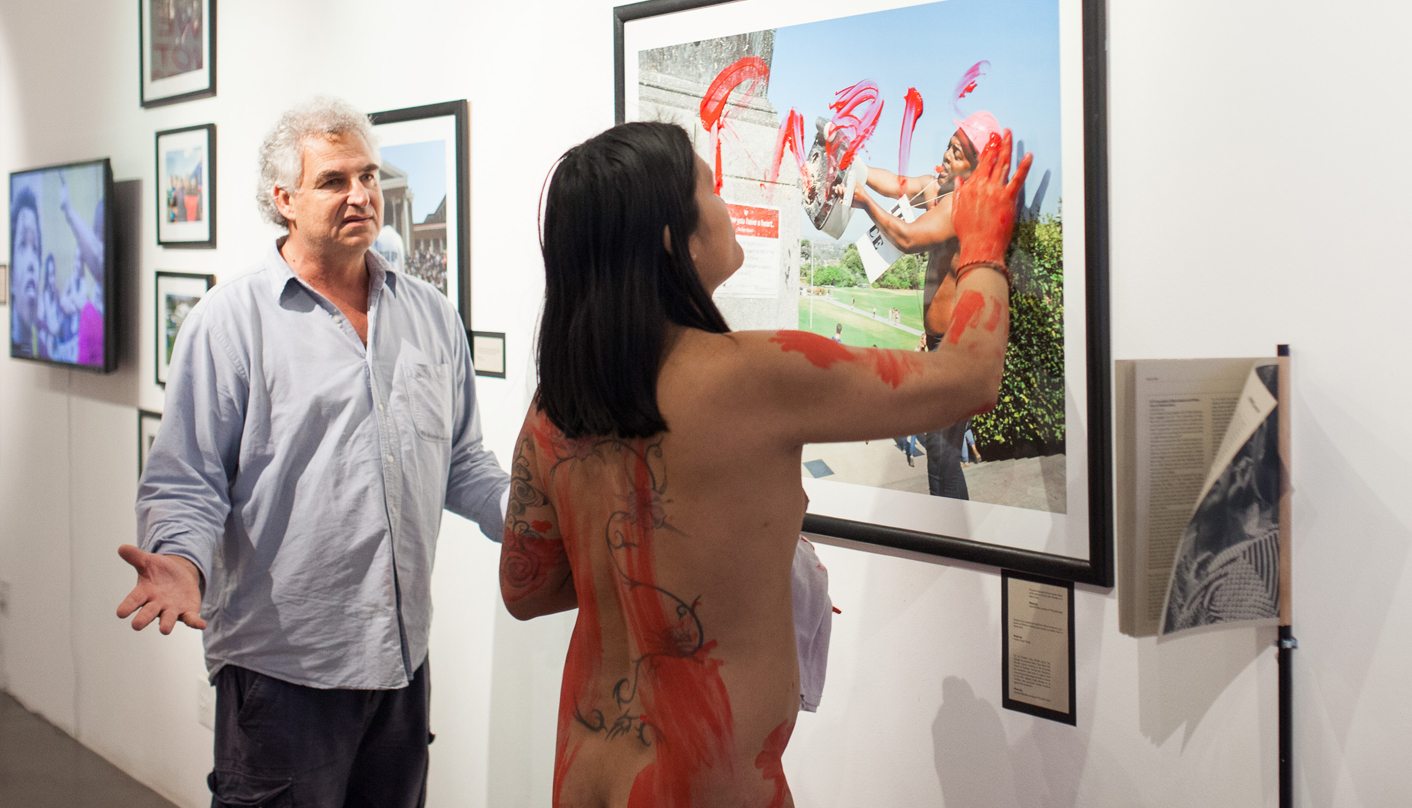 GroundUp: Rhodes Must Fall exhibition vandalised in UCT protest