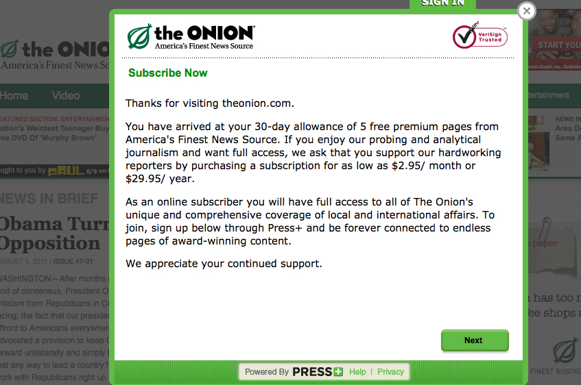 A brief look: The Onion cruelly snatches away free happiness