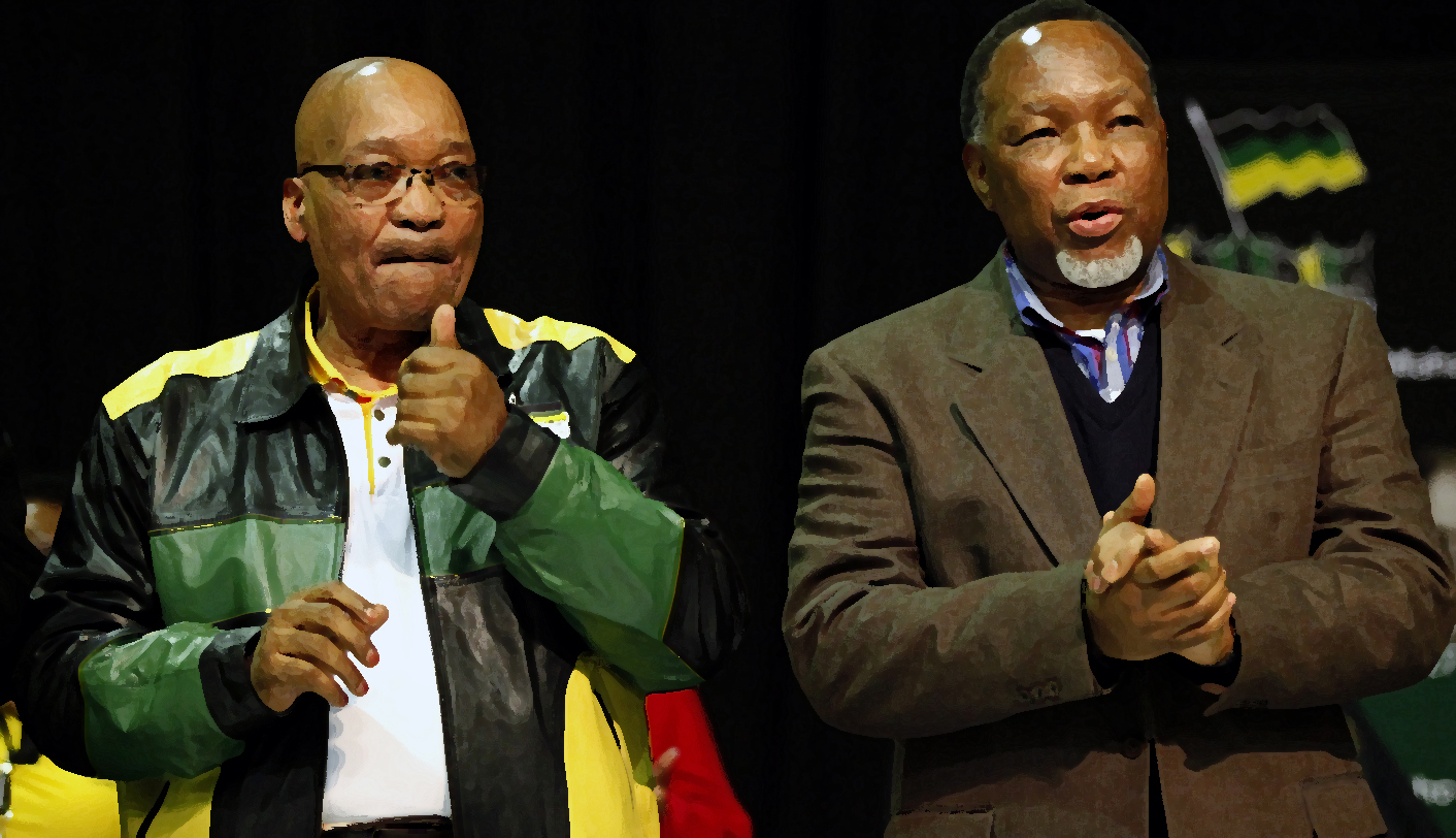 South Africa's President Zuma and his deputy Motlante attend the ANC policy meeting in Midrand