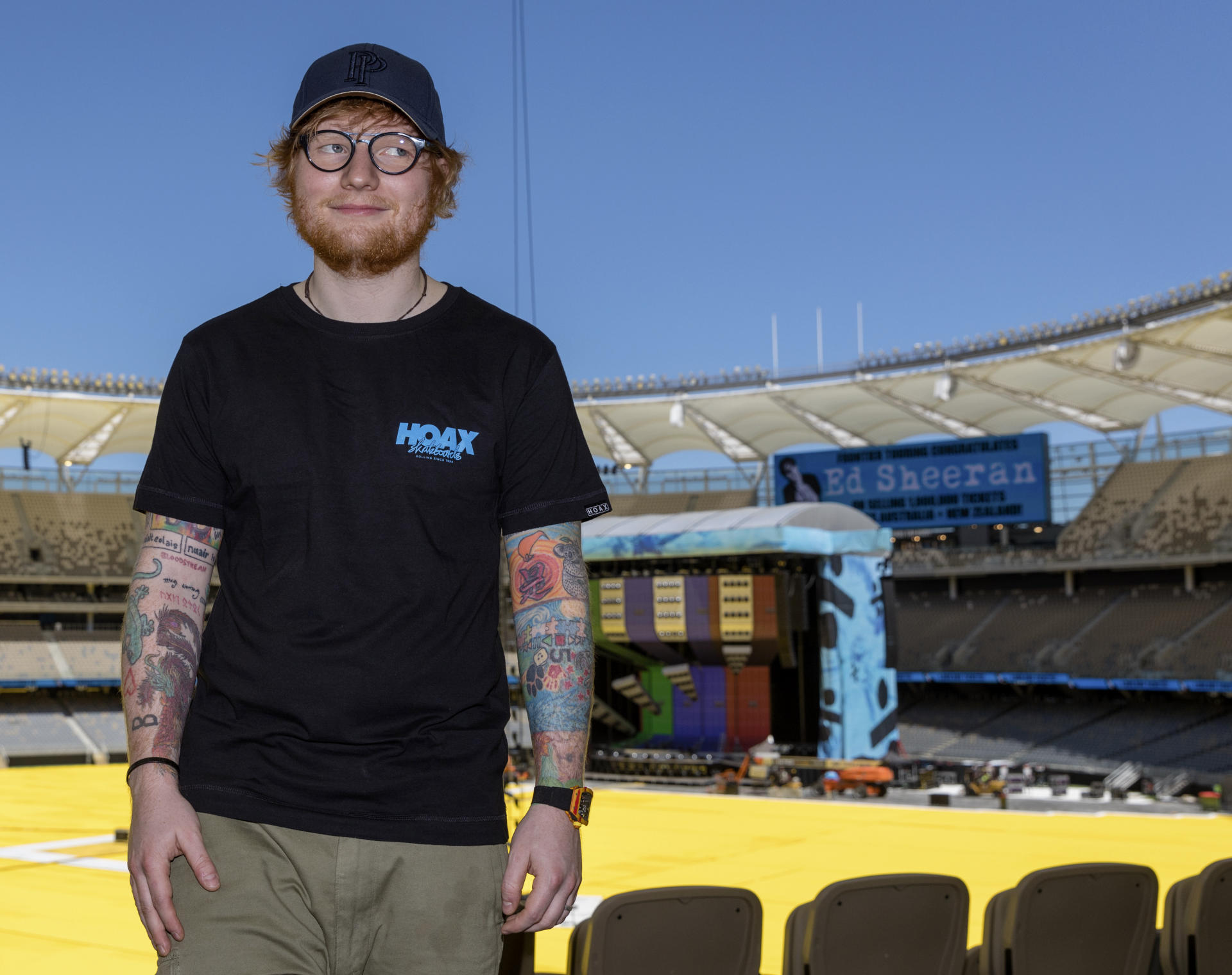 British singer Ed Sheeran in Australia
