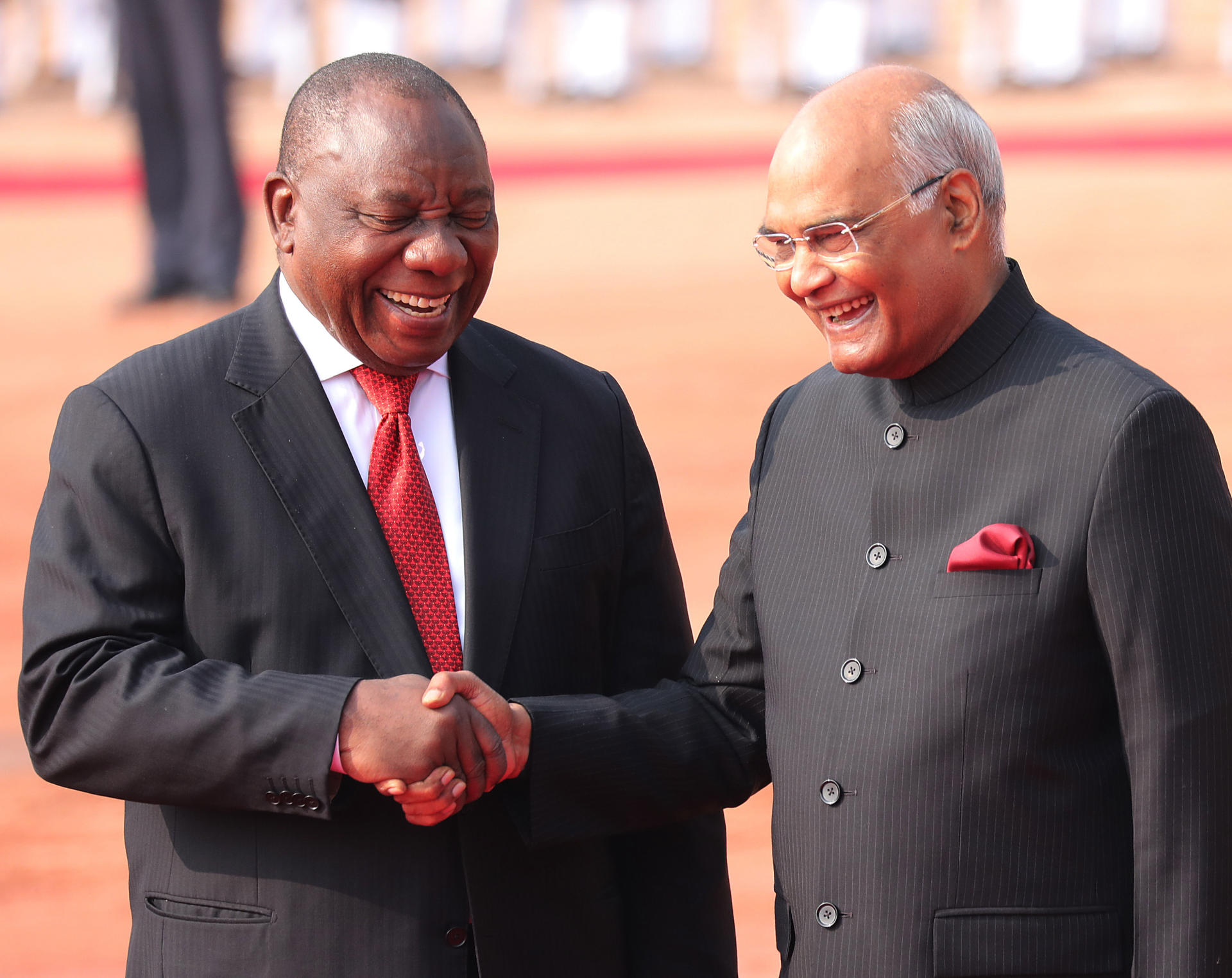 South African president Cyril Ramaphosa visits India