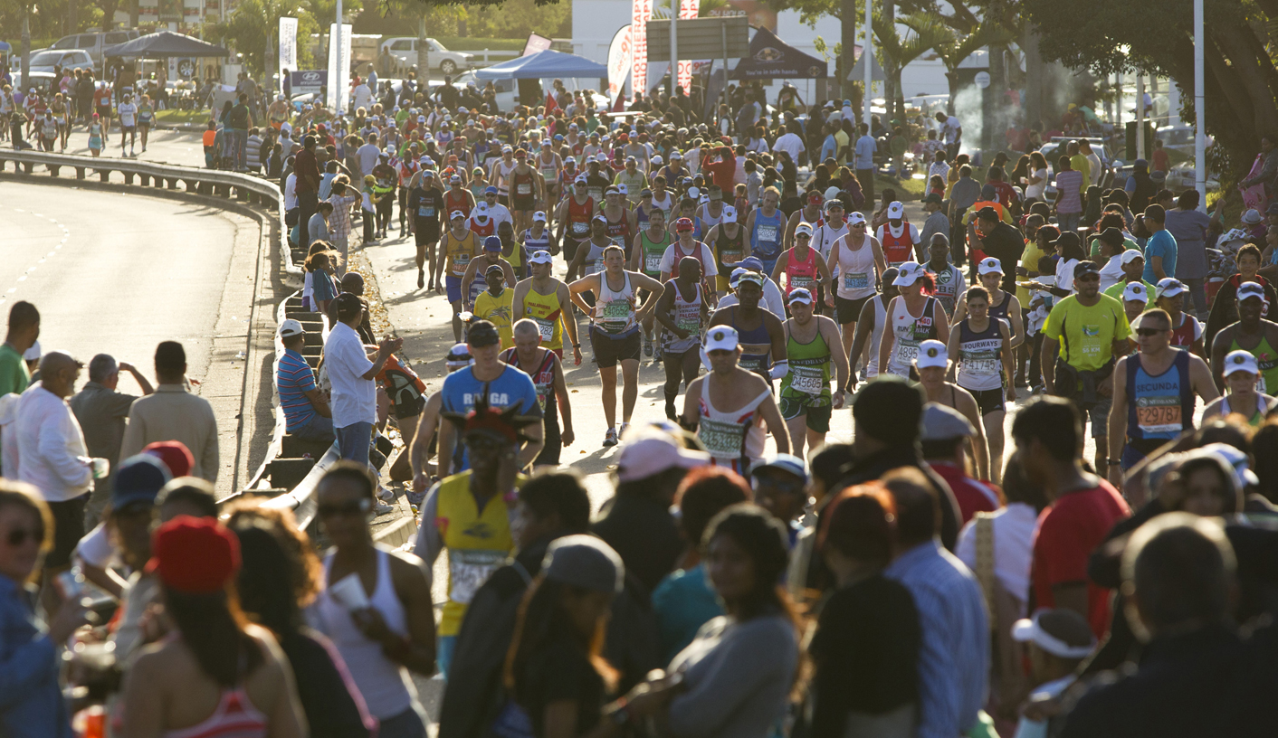 Participants of Comrades Marathon run through Westville