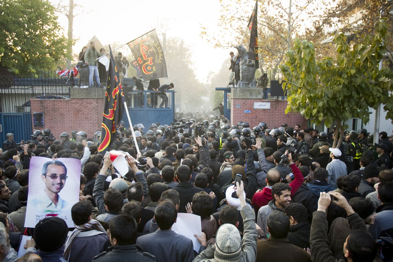 Disturbing shades of 70s hostage crisis as 'students' storm UK embassy in Iran