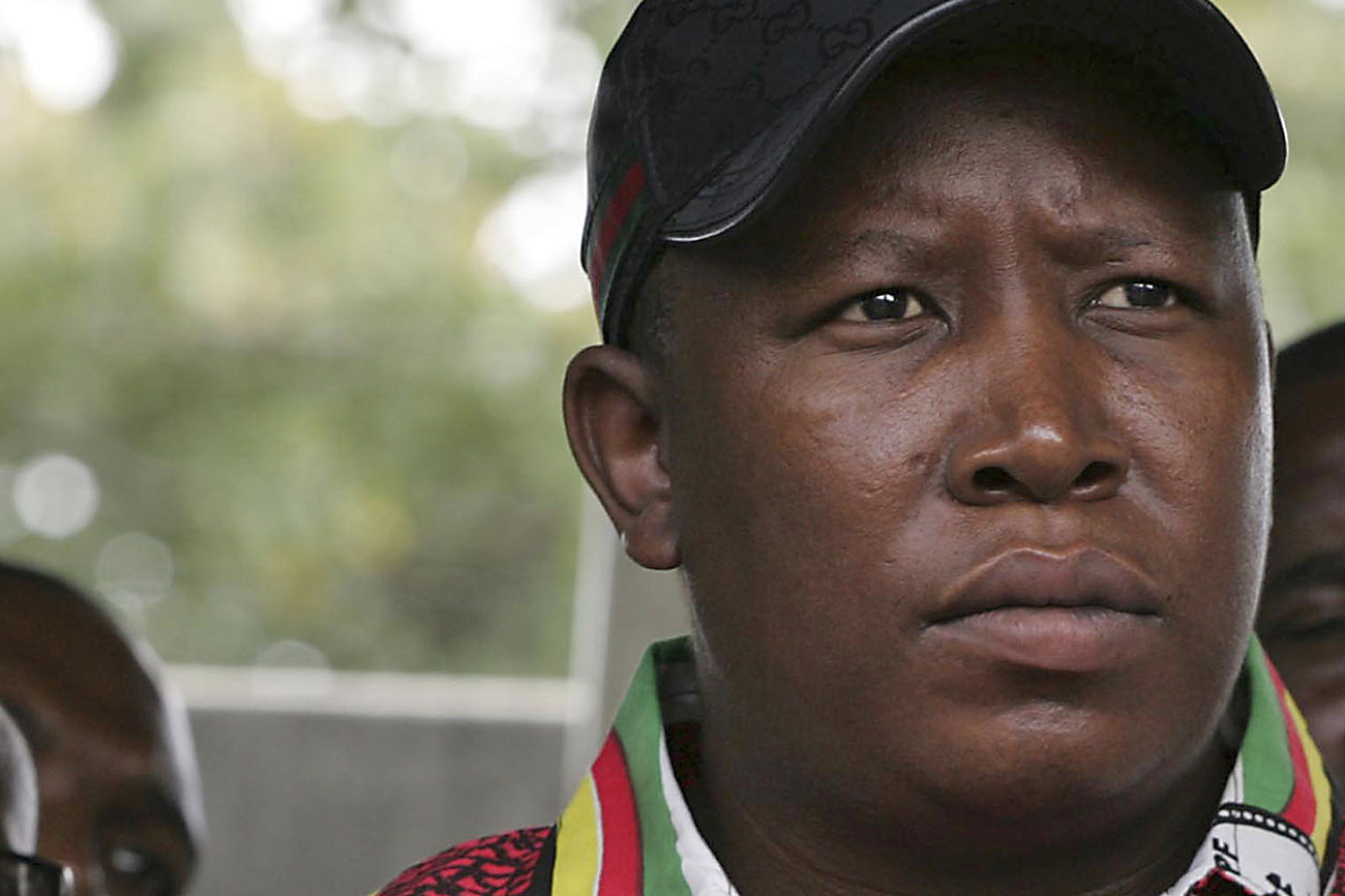ANC Youth League President Malema attends a ZANU PF rally in Harare