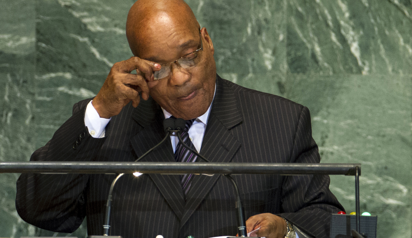 South Africa's President Jacob Zuma addresses the 67th session of the United Nations General Assembly at UN headquarters in New York