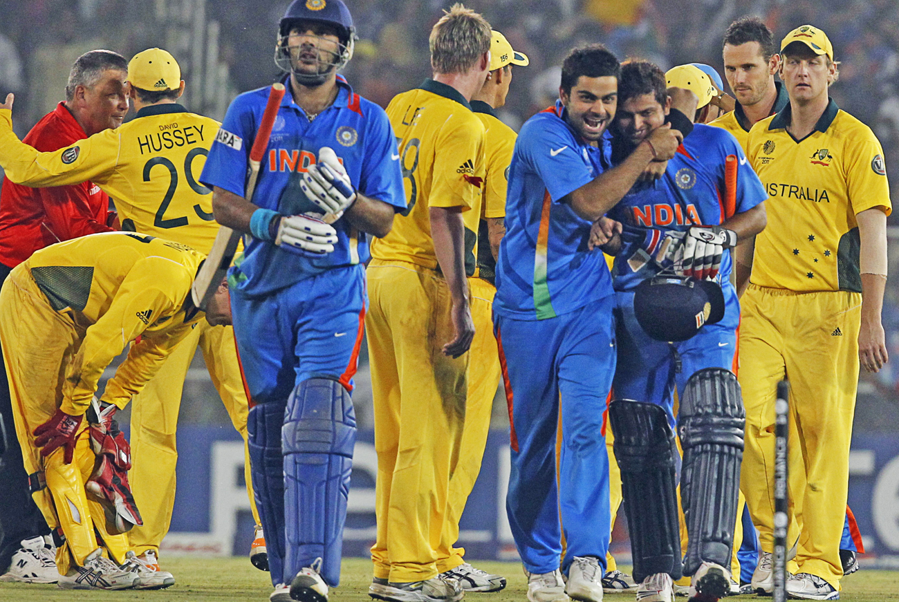 Indians send the Oz crew packing, ending their 12-year Cricket World Cup domination