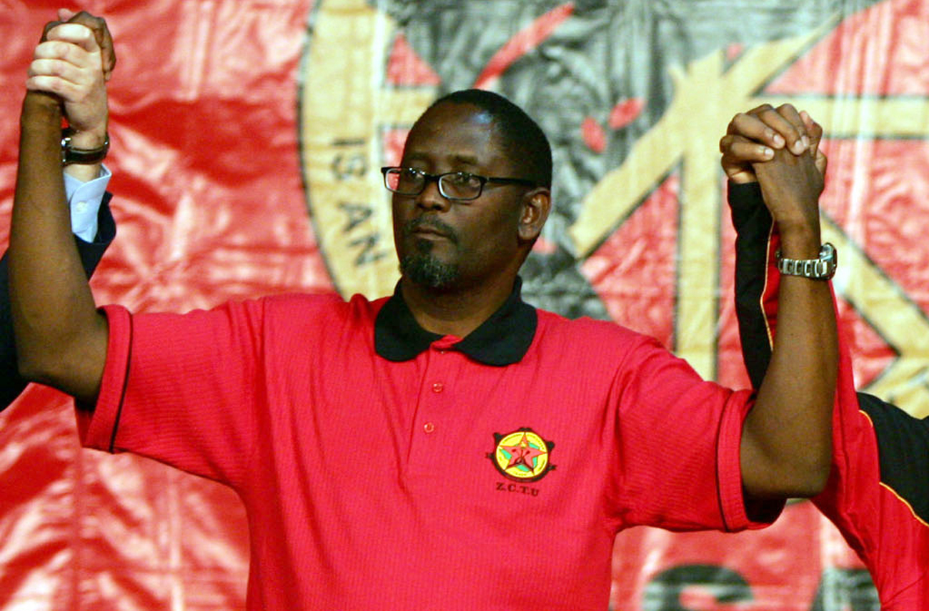 Zwelinzima Vavi, COSATU general secretary, Madisha COSATU president and former deputy president of South Africa Zuma attend COSATU's ninth national congress in South Africa