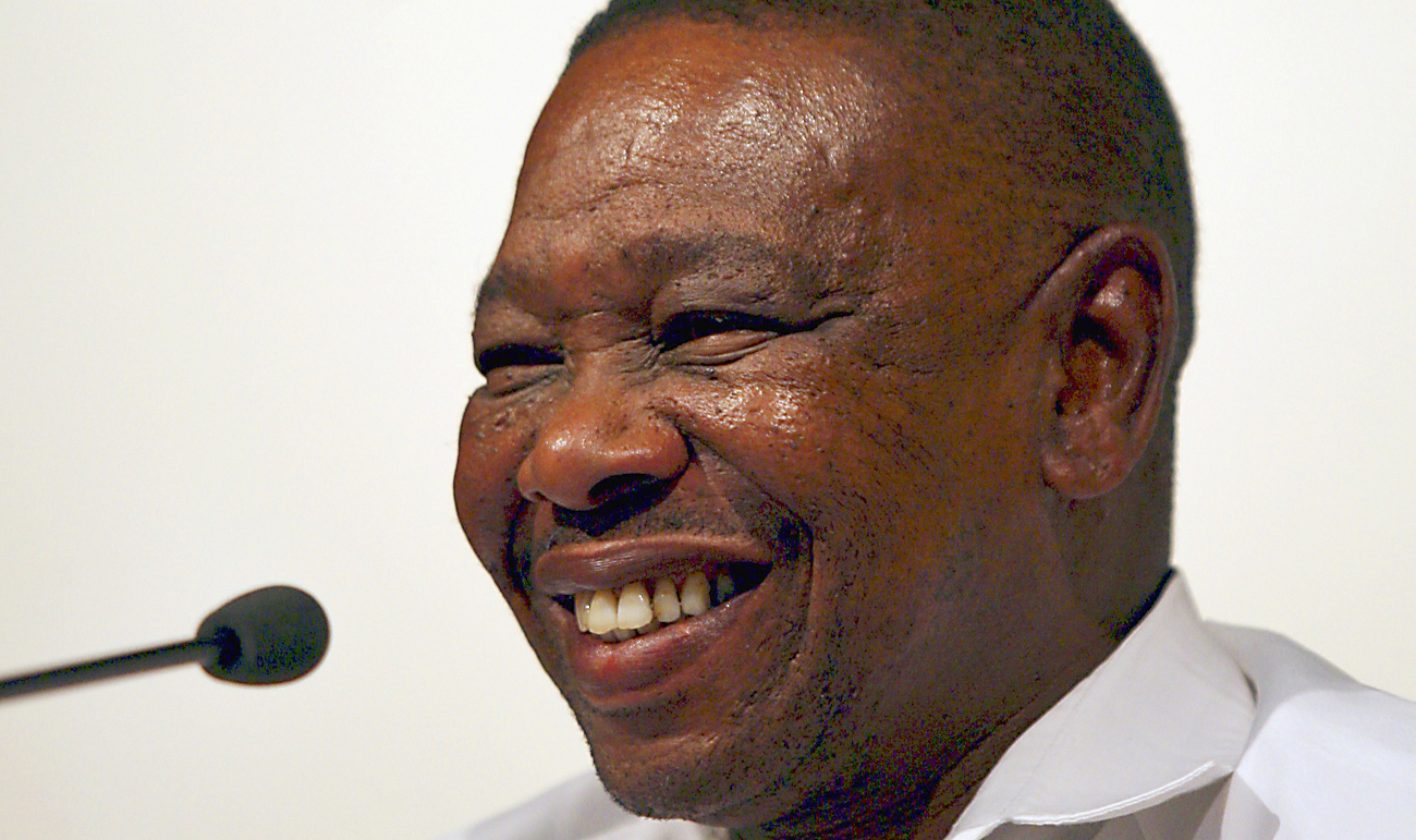 Secreatary General of South Africa's Communist Pary Blade Nzimande addresses media in Havana