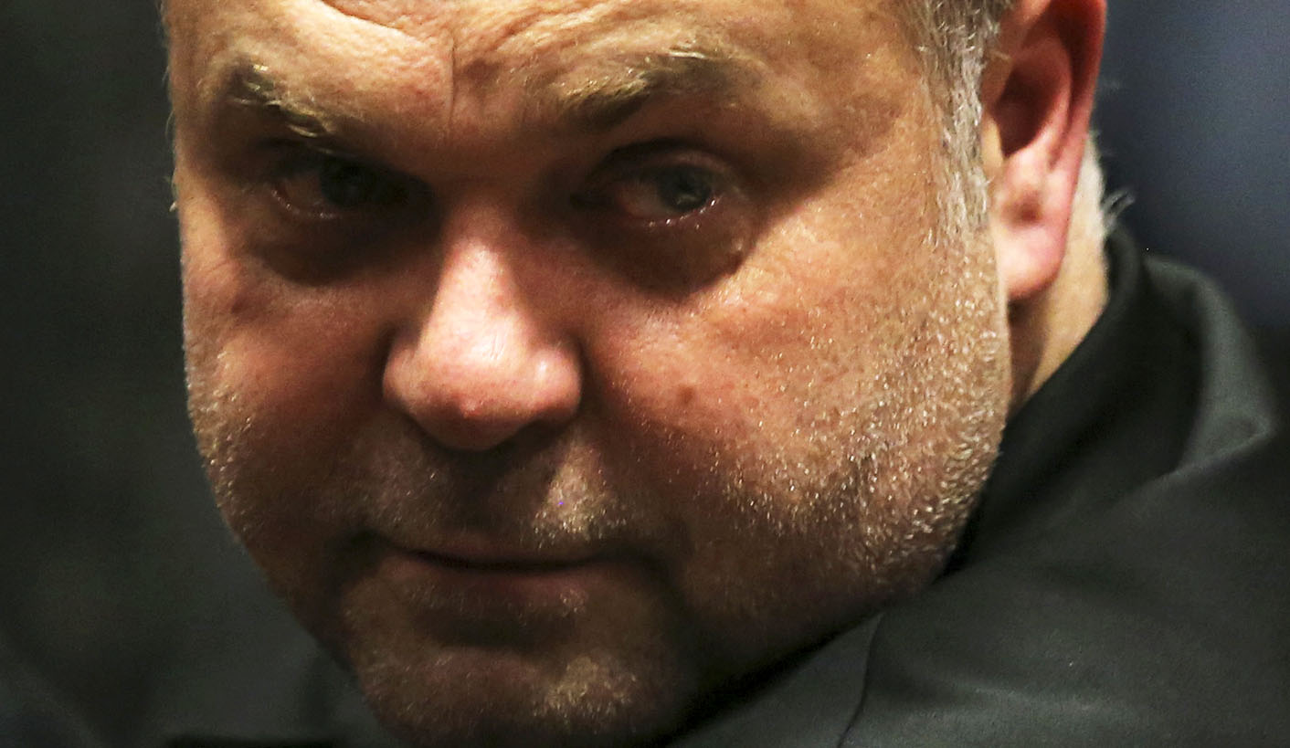 Radovan Krejcir, a Czech fugitive and businessman looks on during his court appearance on charges of kidnapping and attempted murder at the Palm Ridge court, east of Johannesburg