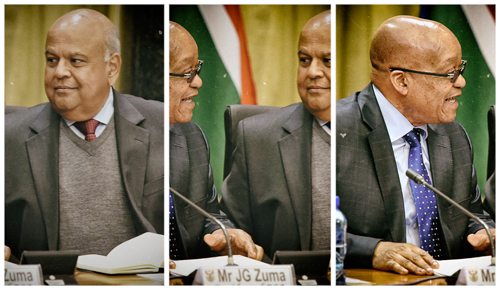 President Jacob Zuma during a meeting with business and labour l