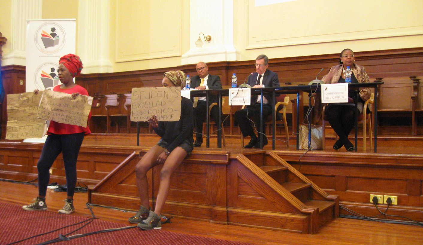 GroundUp: Students close down fees commission hearing