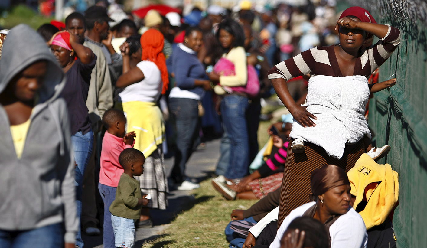 Thousands  of unemployed register for government grants in Cape Town, South Africa