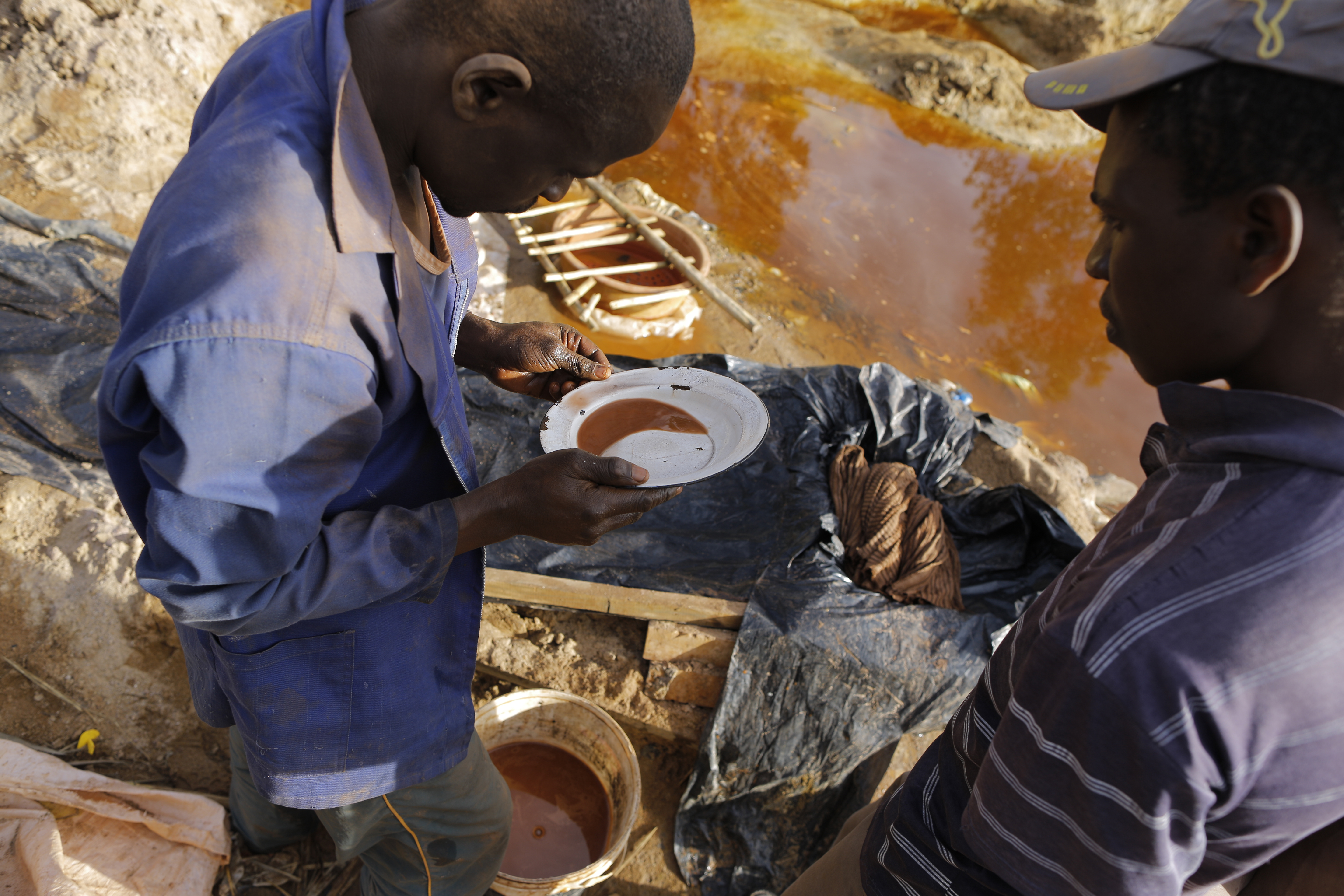 Illigal gold mining