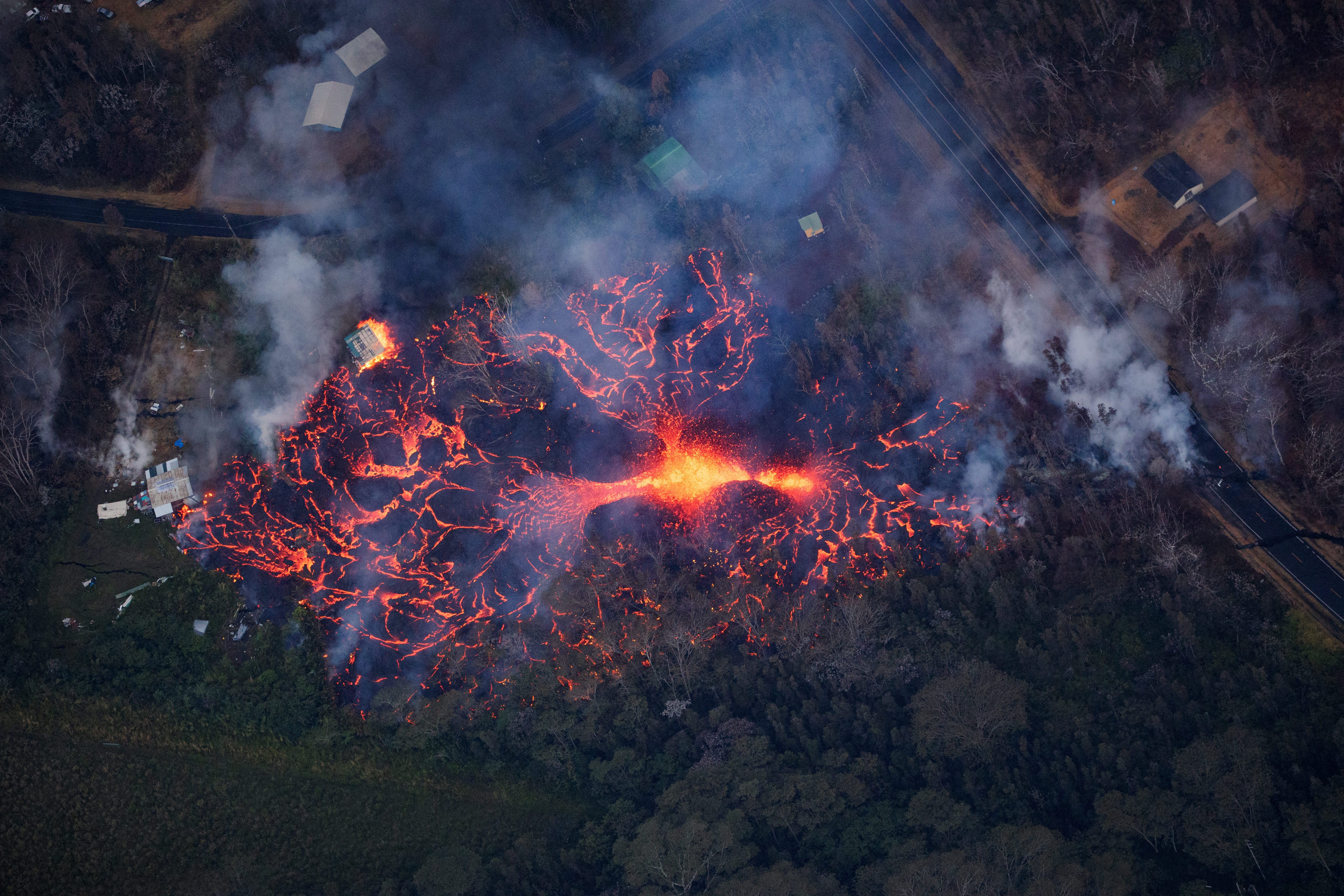 Kilauea volcanic activity on Hawaii