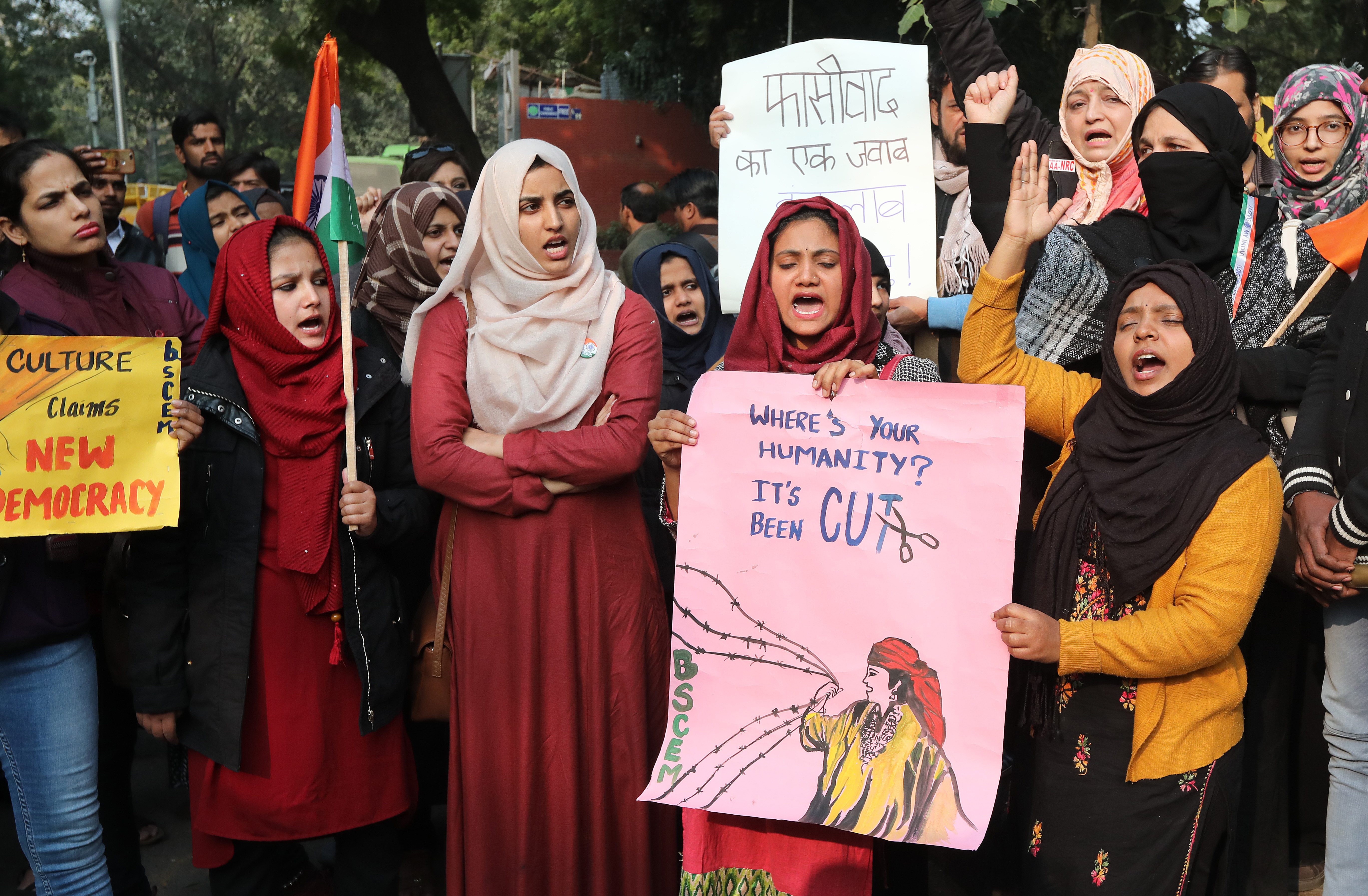 Shot fired at Indian protest against citizenship law, one hurt